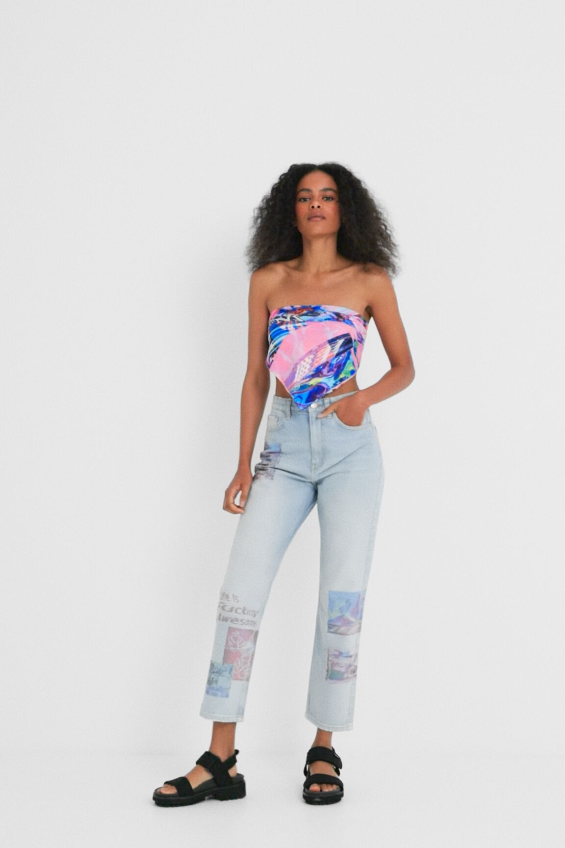 Vaquero Straight cropped patch