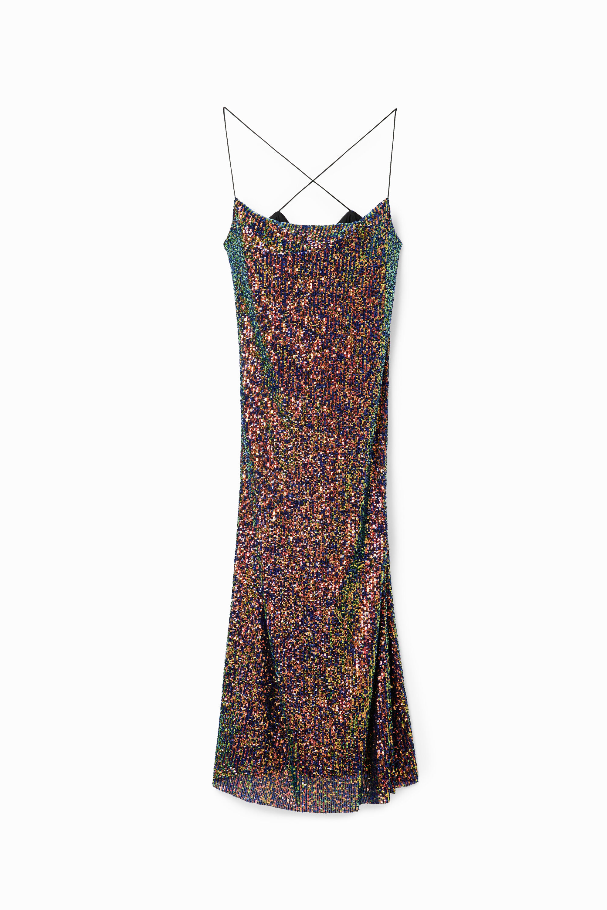 Vestido midi lentejuelas