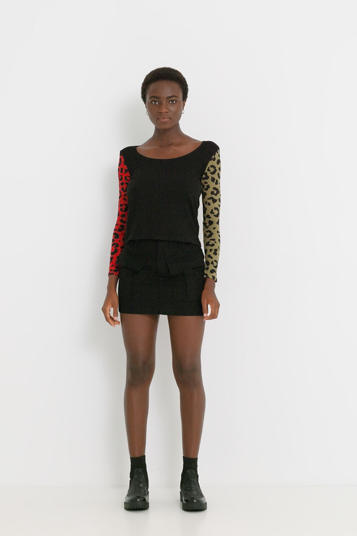 Camiseta slim animal print