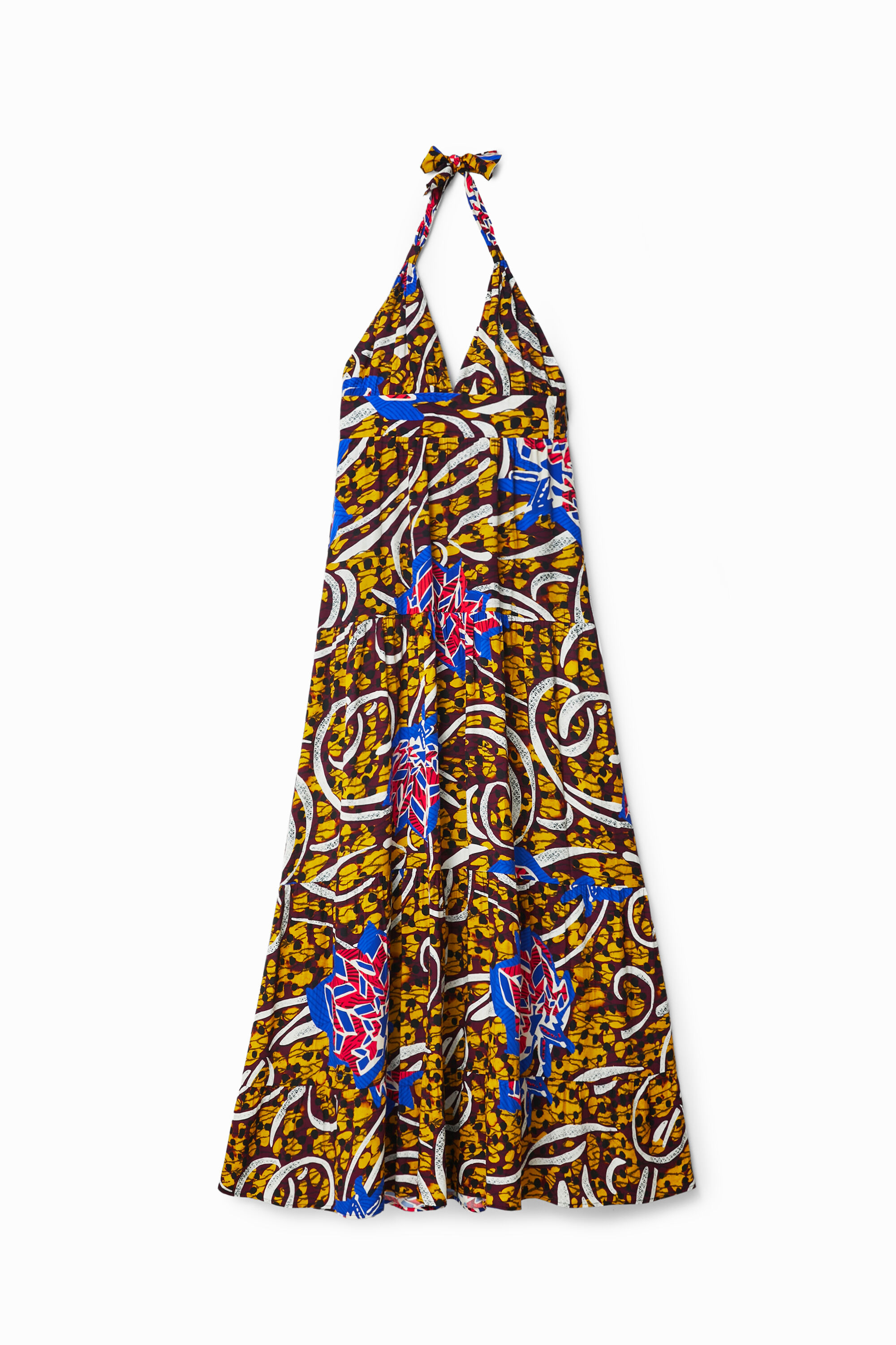 Vestido largo halter Stella Jean