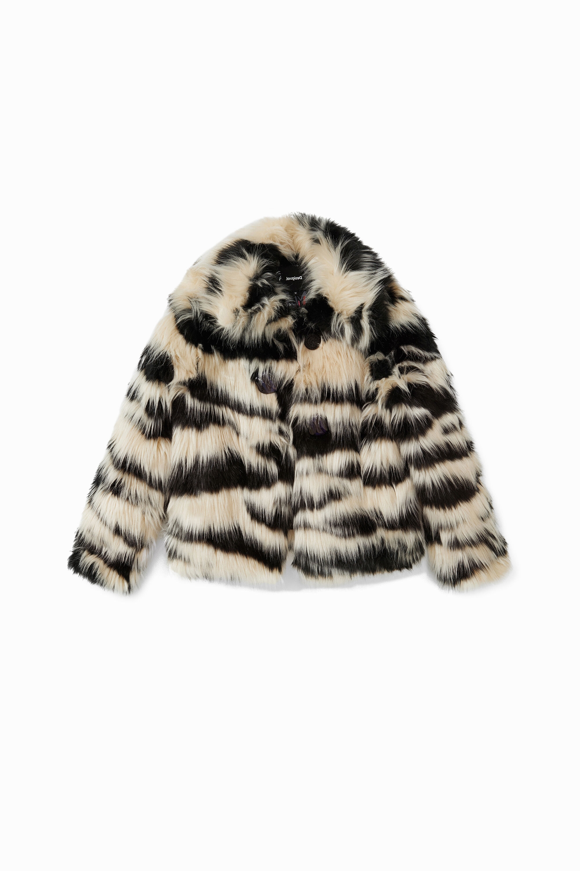 Chaqueta corta peluche animal print