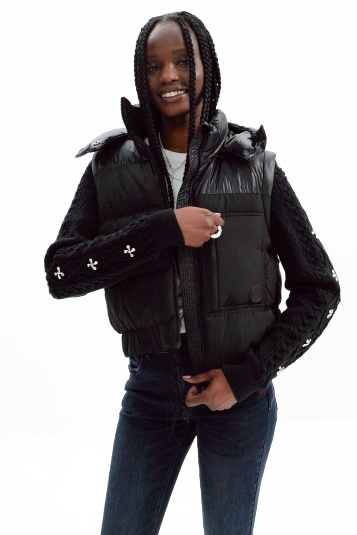 Chaqueta acolchada desmontable