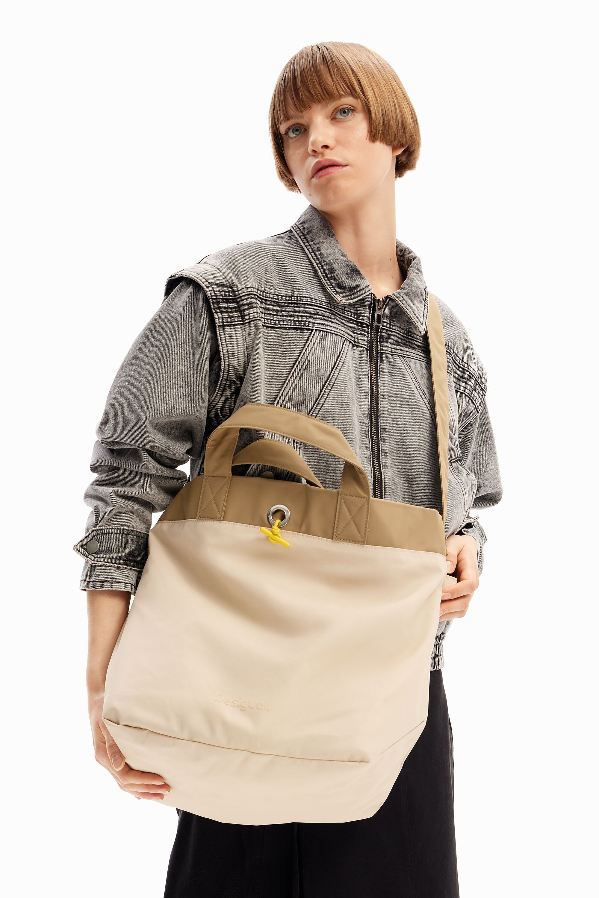 Bolso shopper L reversible nylon