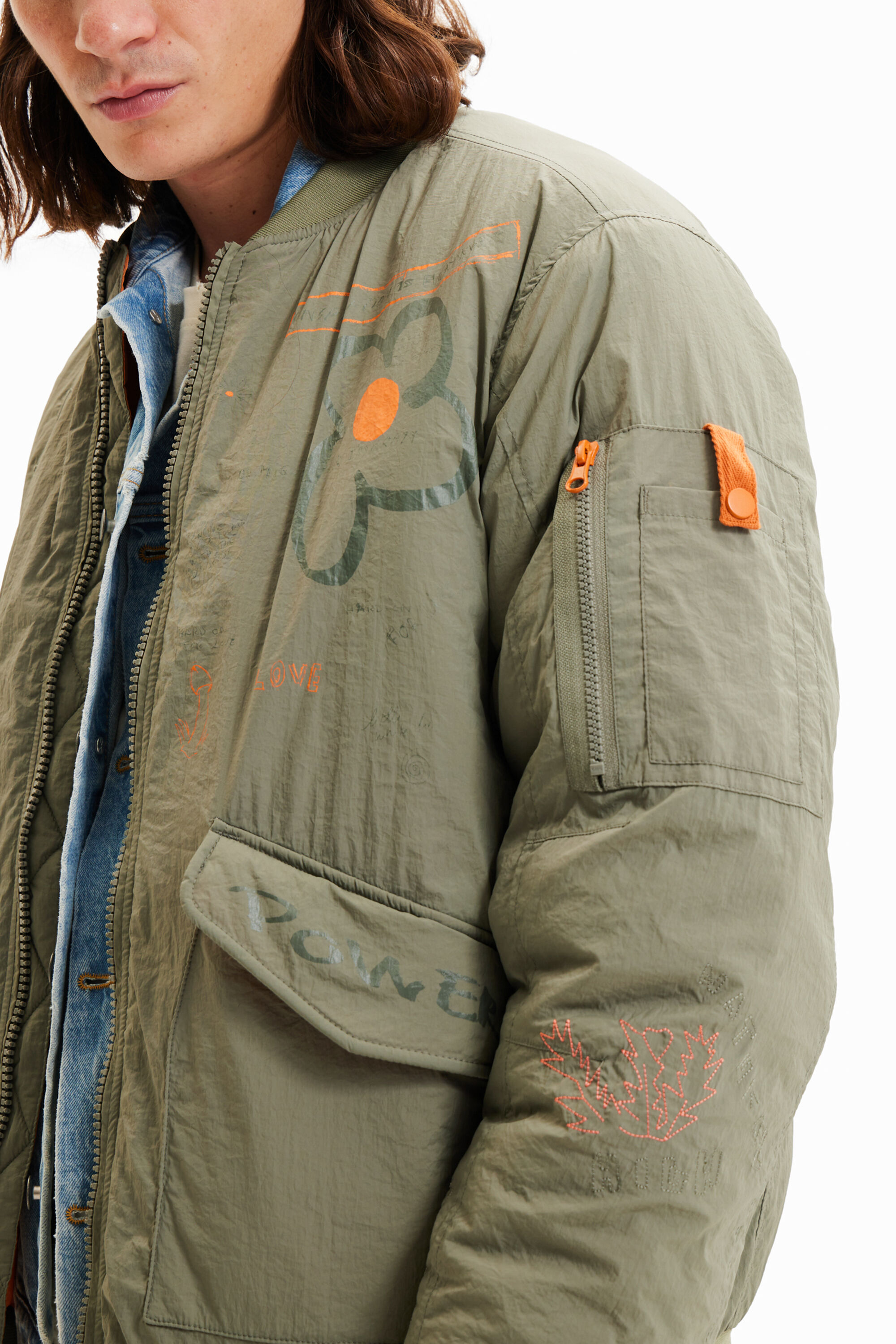 Chaqueta bomber flor