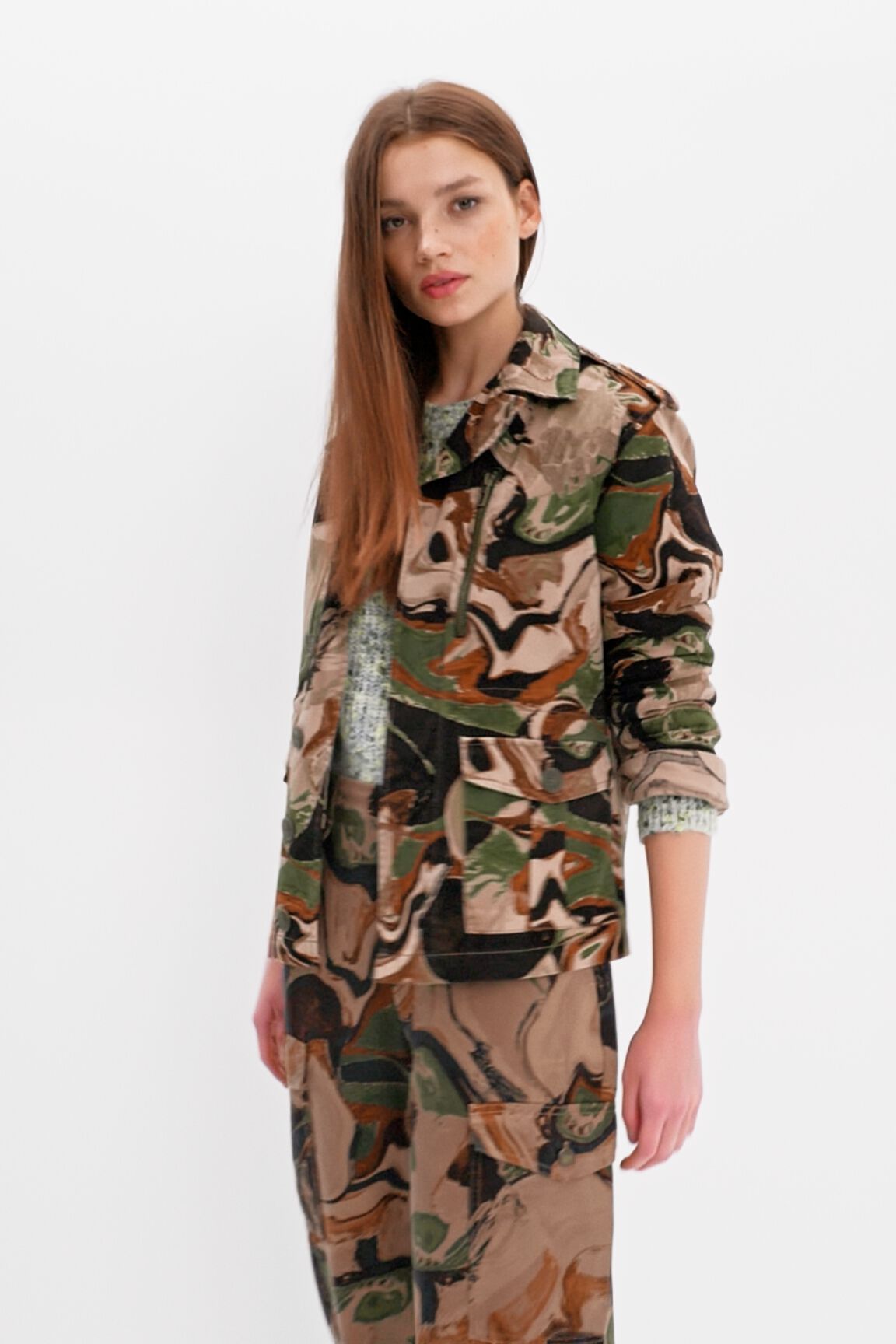 Chaqueta corta camuflaje