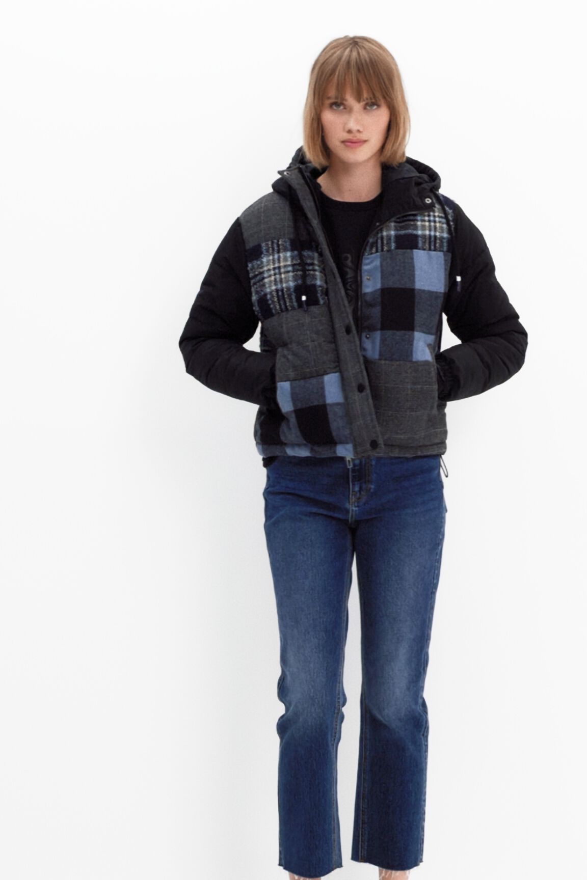 Chaqueta corta padded patch