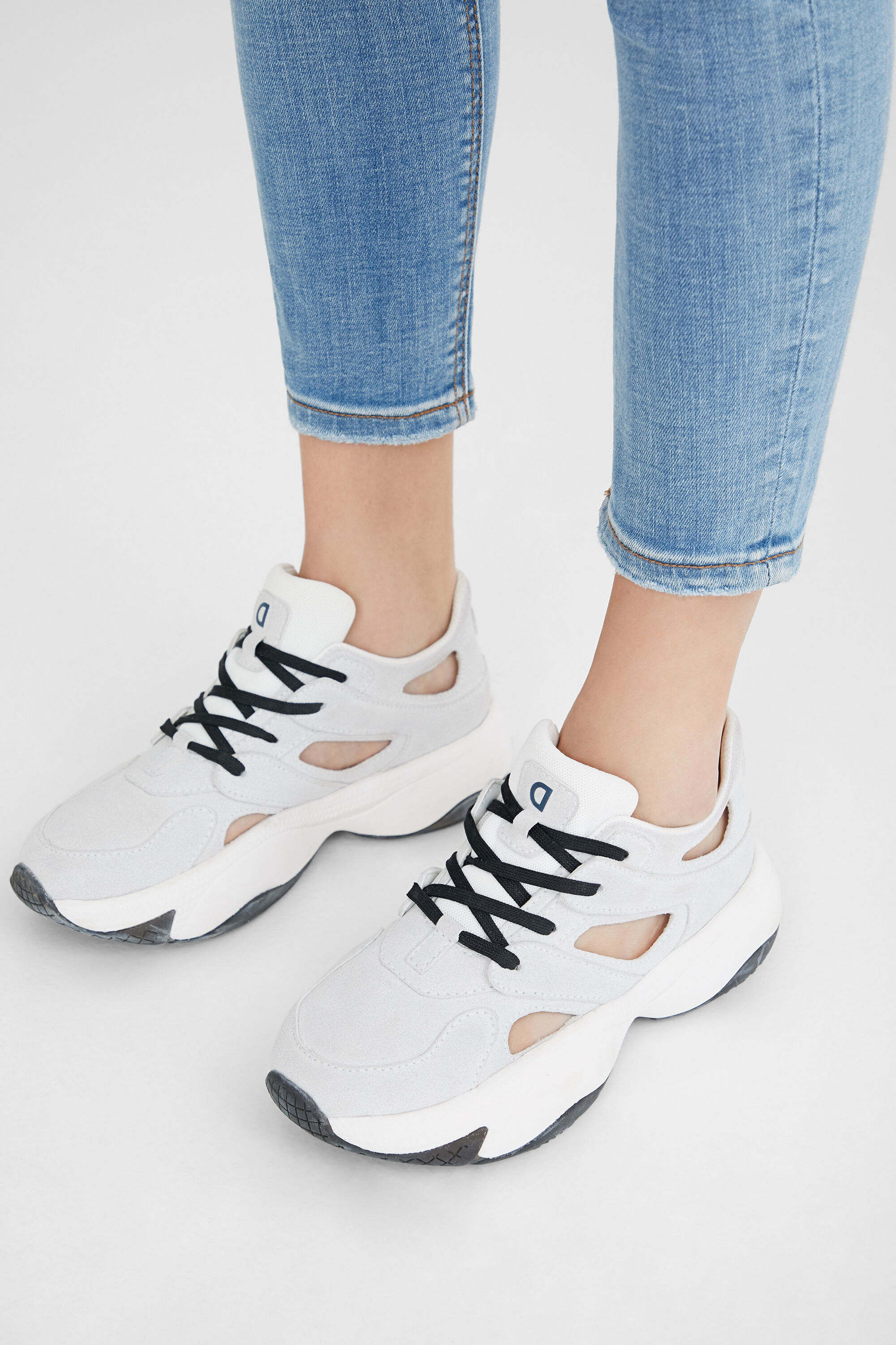 Sneakers Chunky piel sint&eacute;tica mensaje