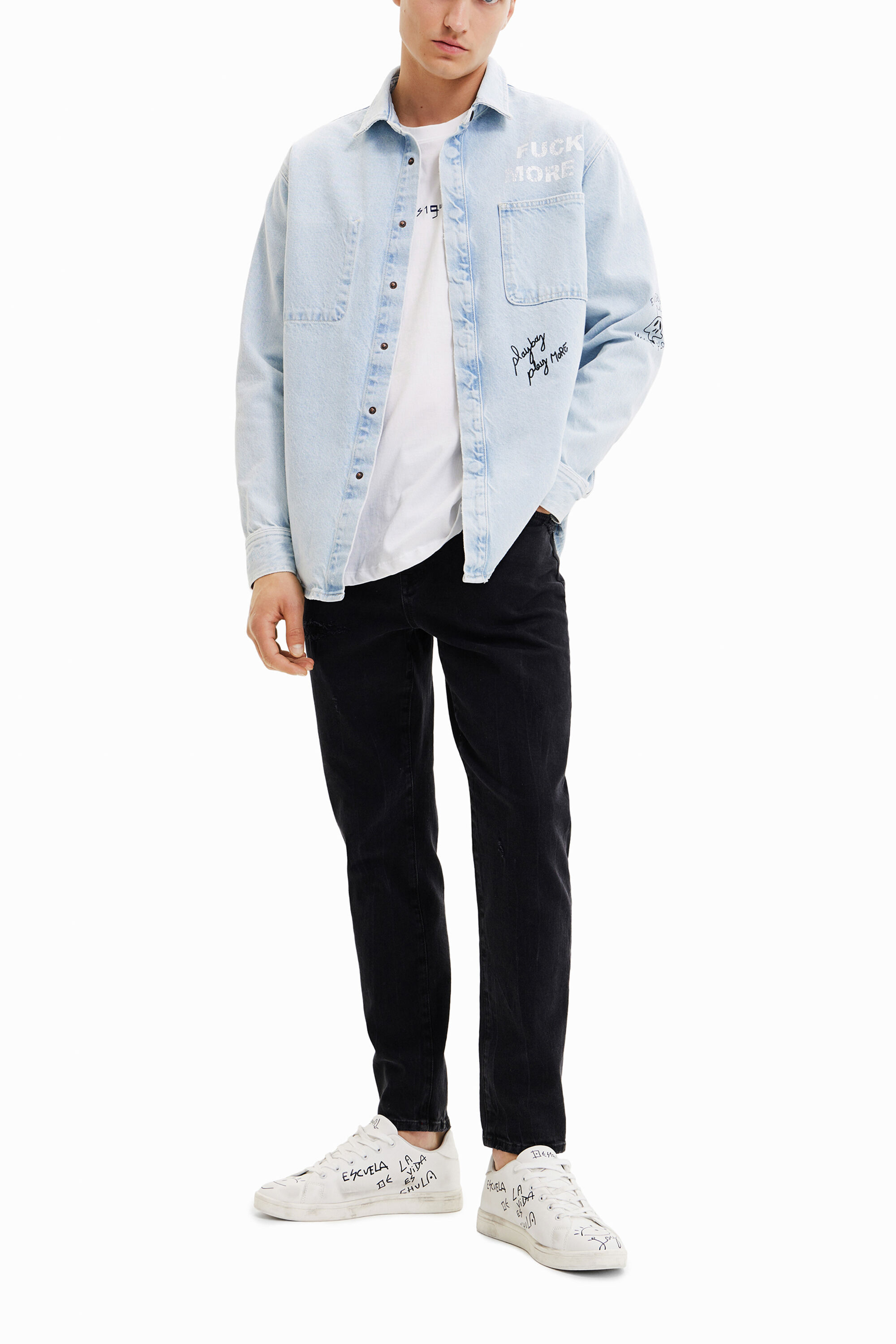 Sobrecamisa vaquera print