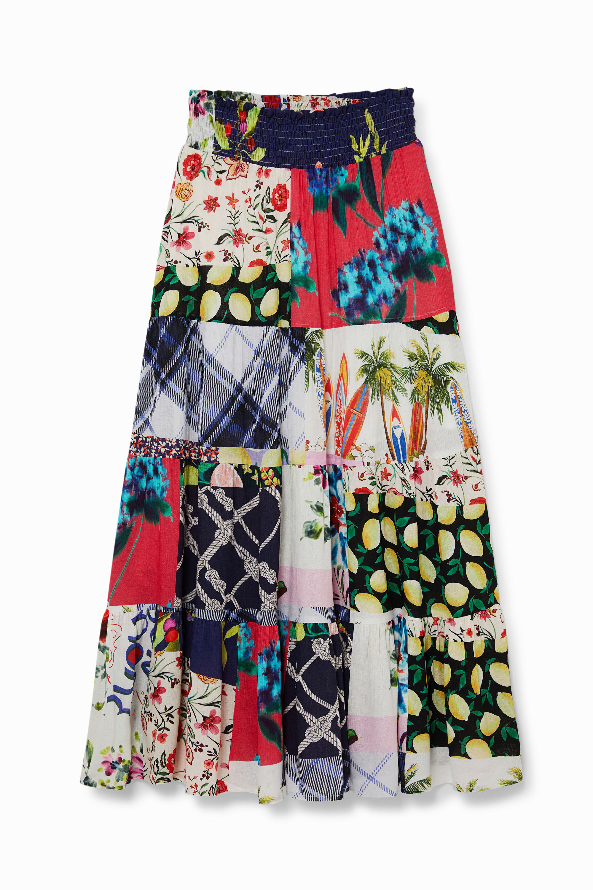 Falda midi patch