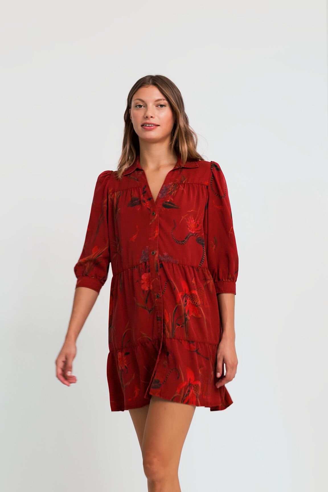 Vestido camisero corto