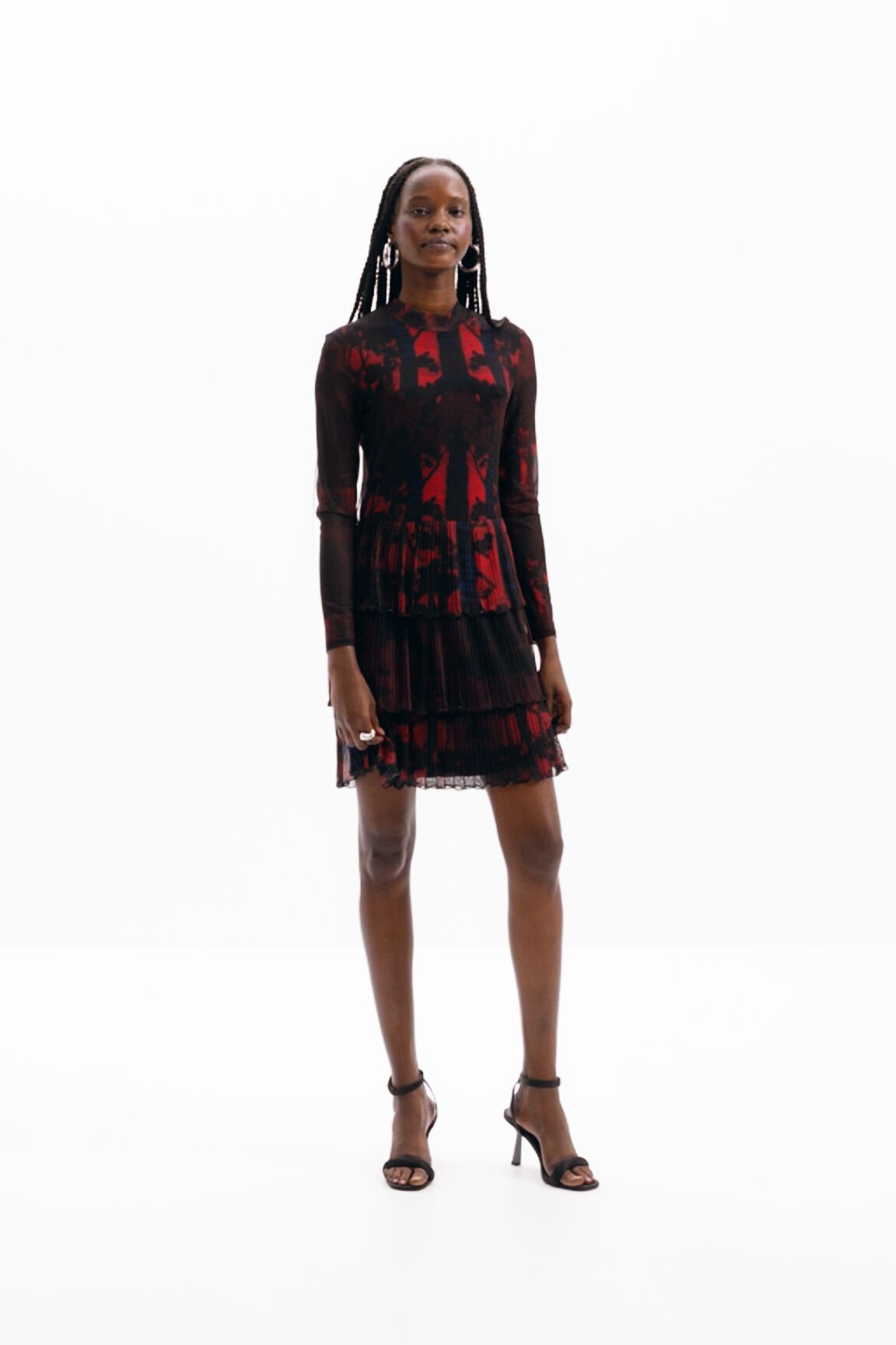 Vestido corto plisado M. Christian Lacroix