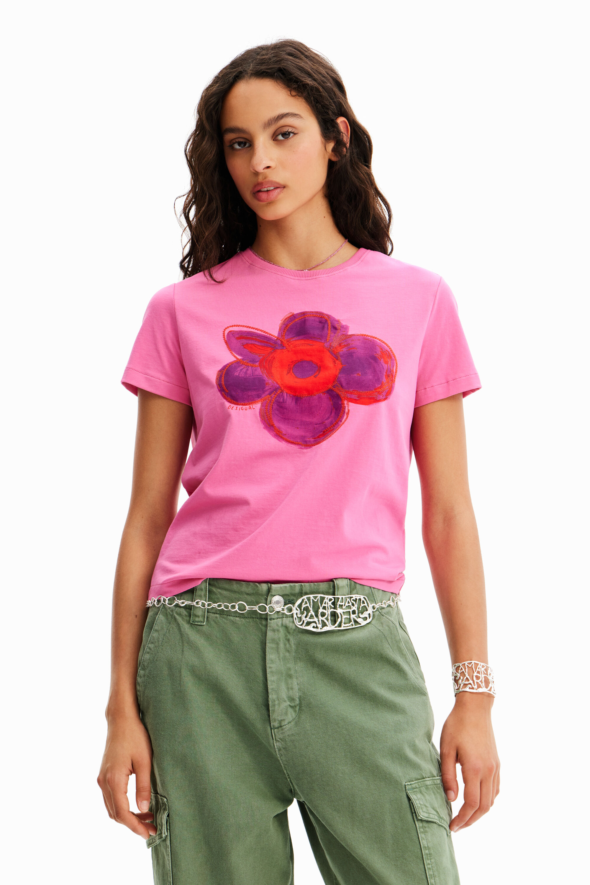 Camiseta ilustraci&oacute;n flor