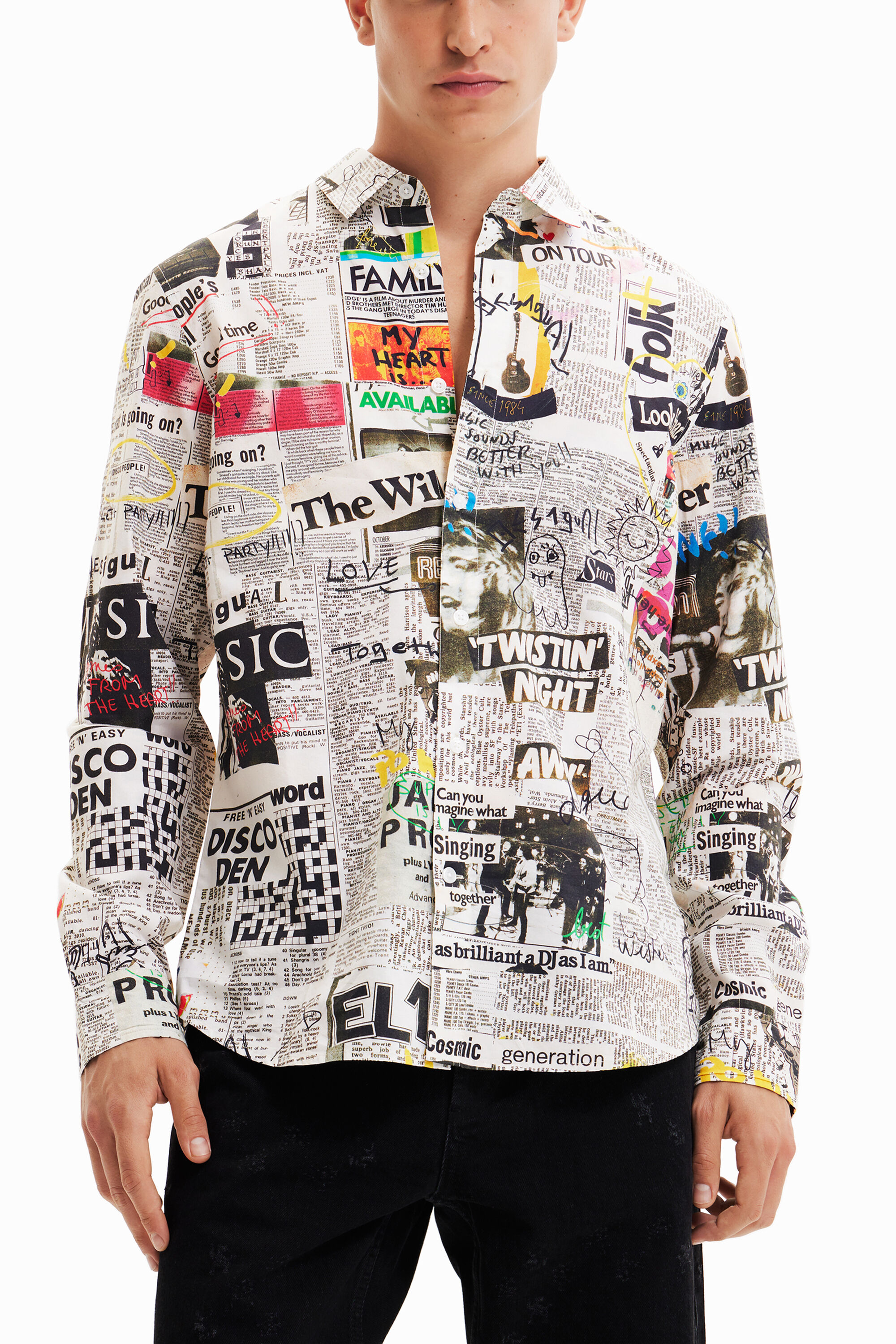 Camisa peri&oacute;dico arty