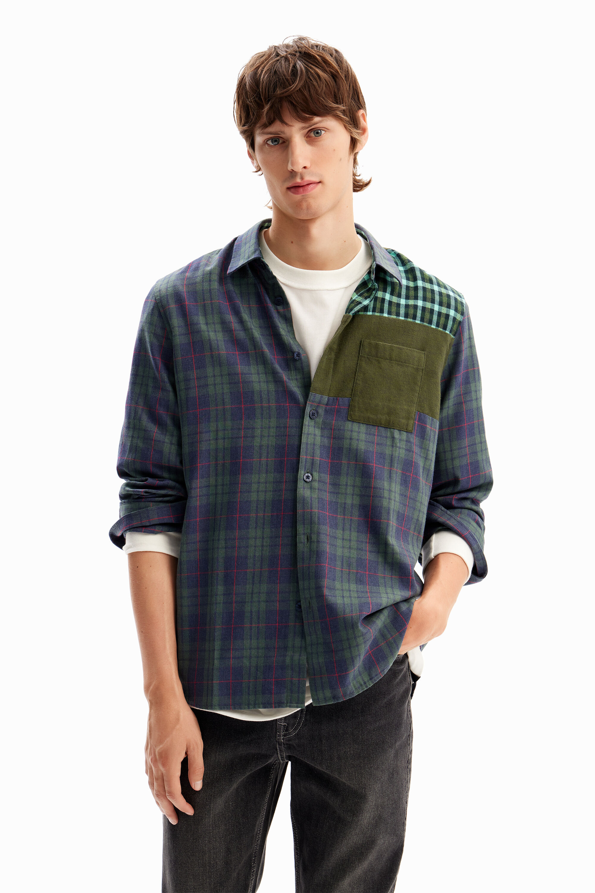 Camisa cuadros franela