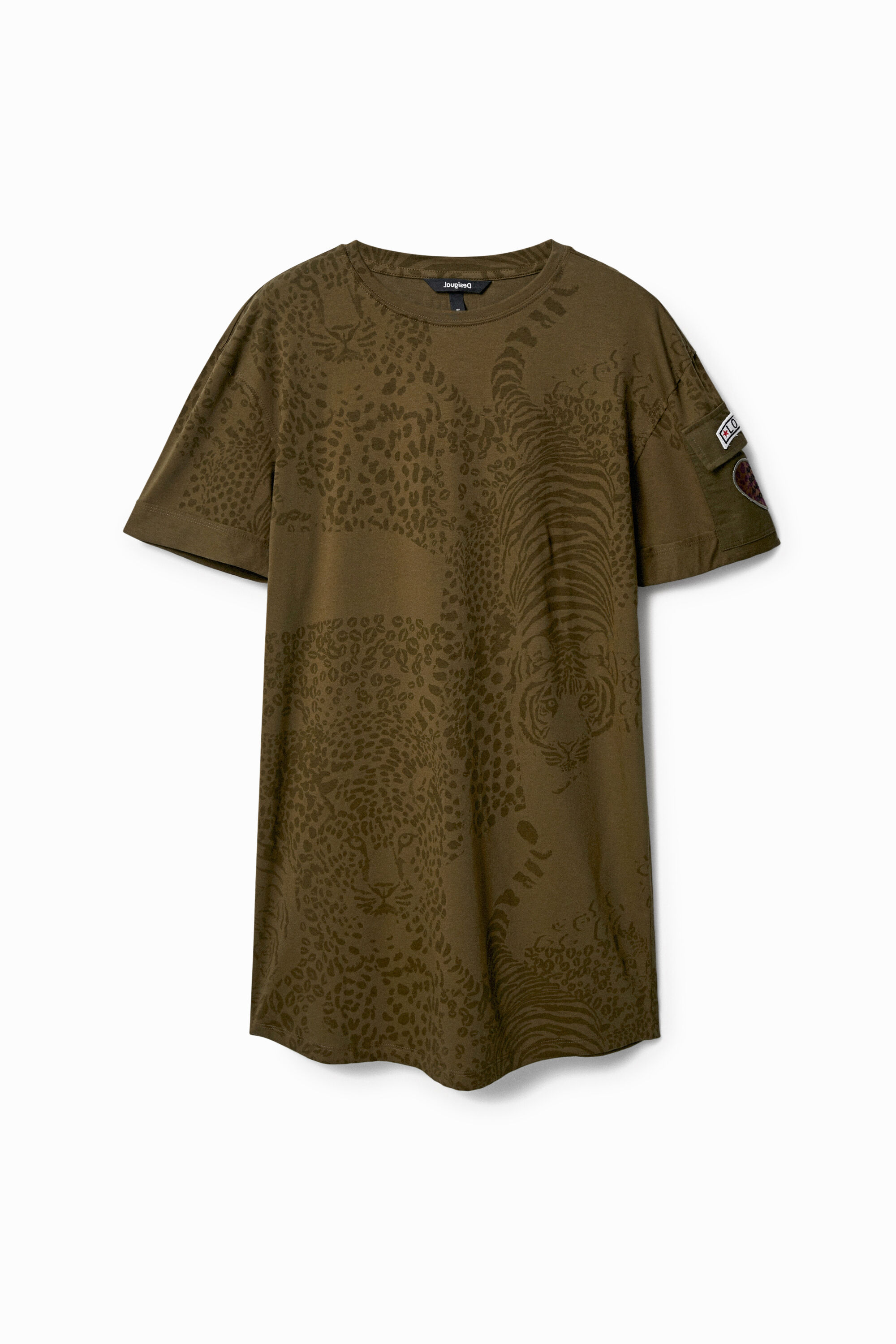Vestido corto camisetero