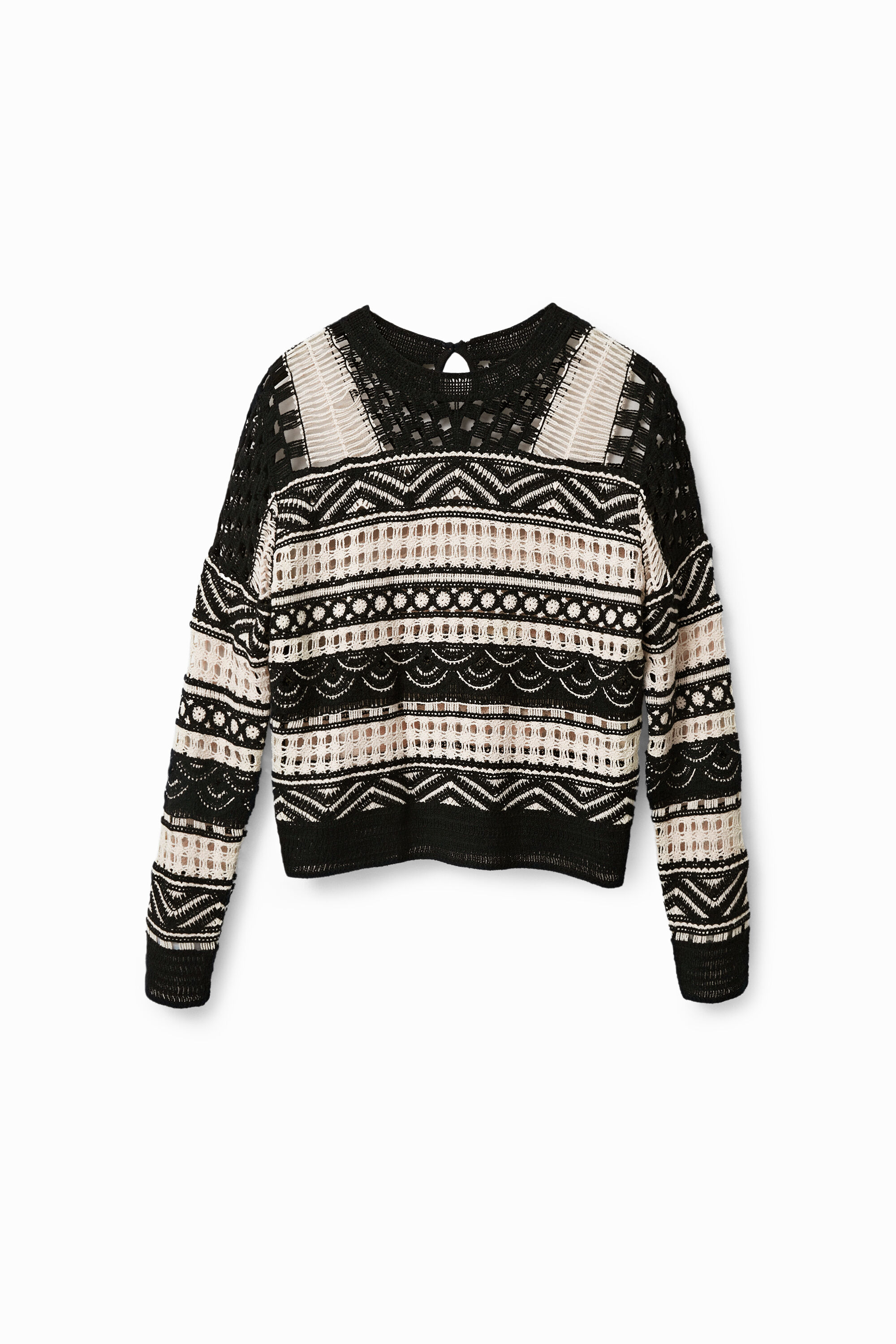 Jersey crochet semitransparente