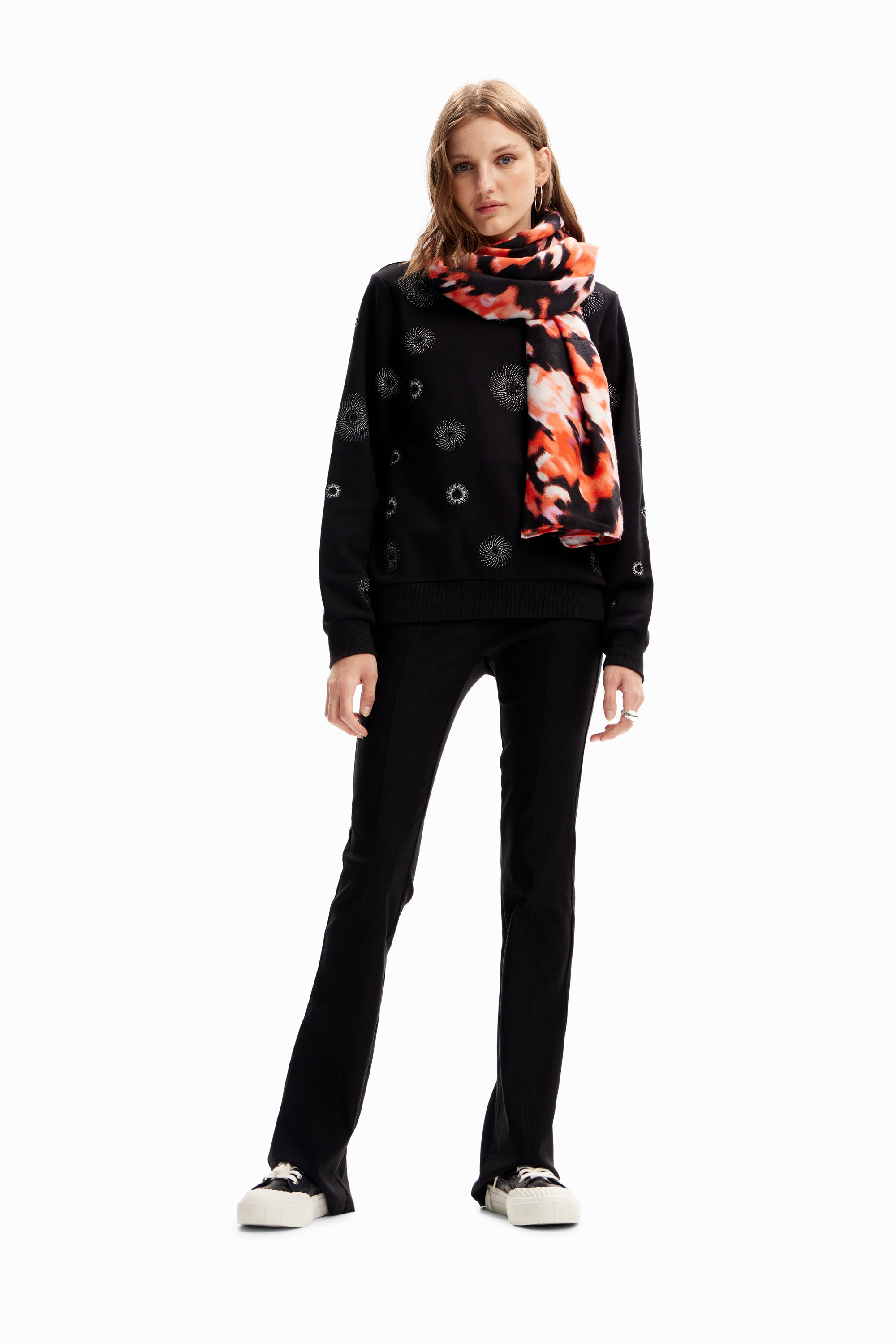 Foulard rectangular abstracto
