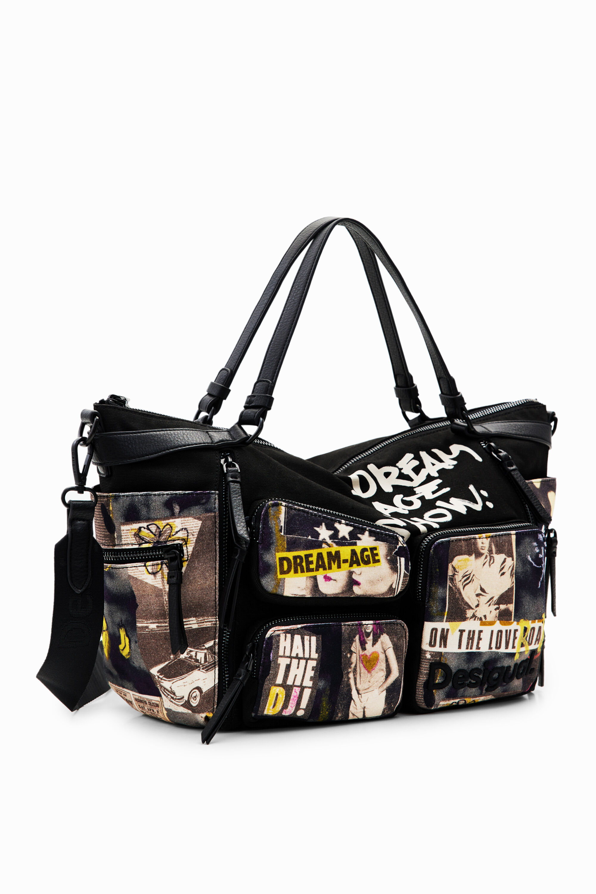 Bolso grande canvas peri&oacute;dico
