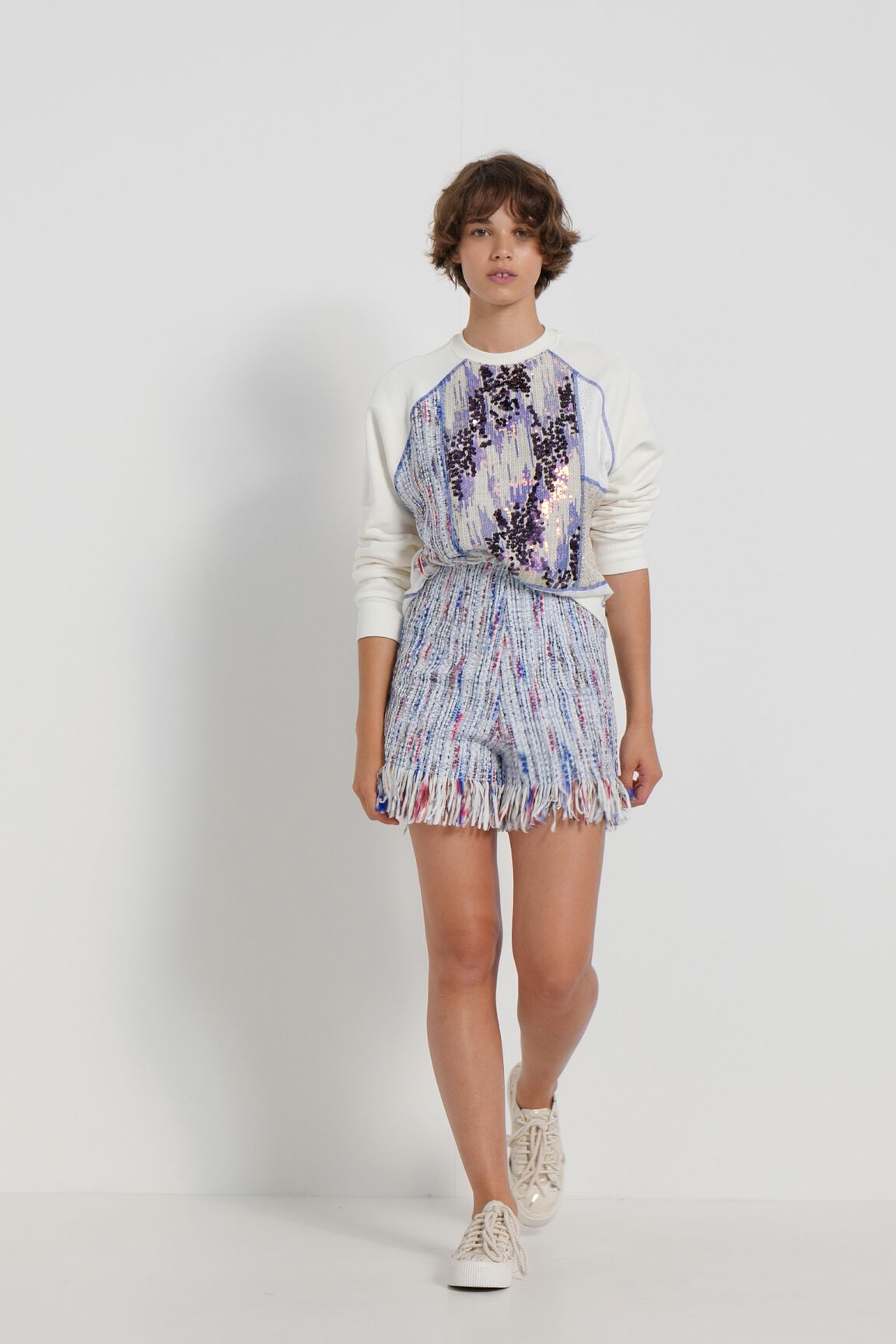 Short tweed marinero