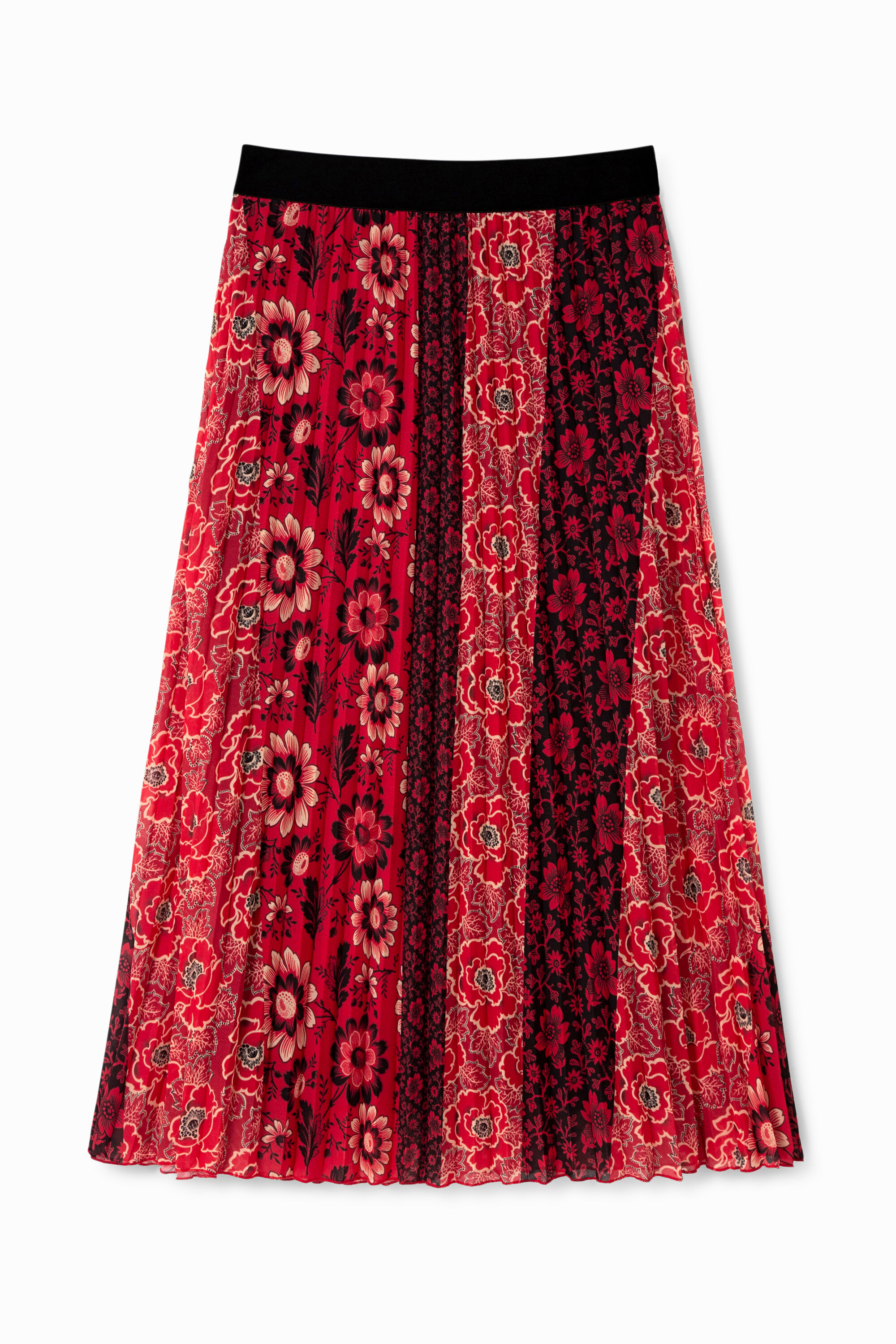 Falda evas&eacute; plisada estampada