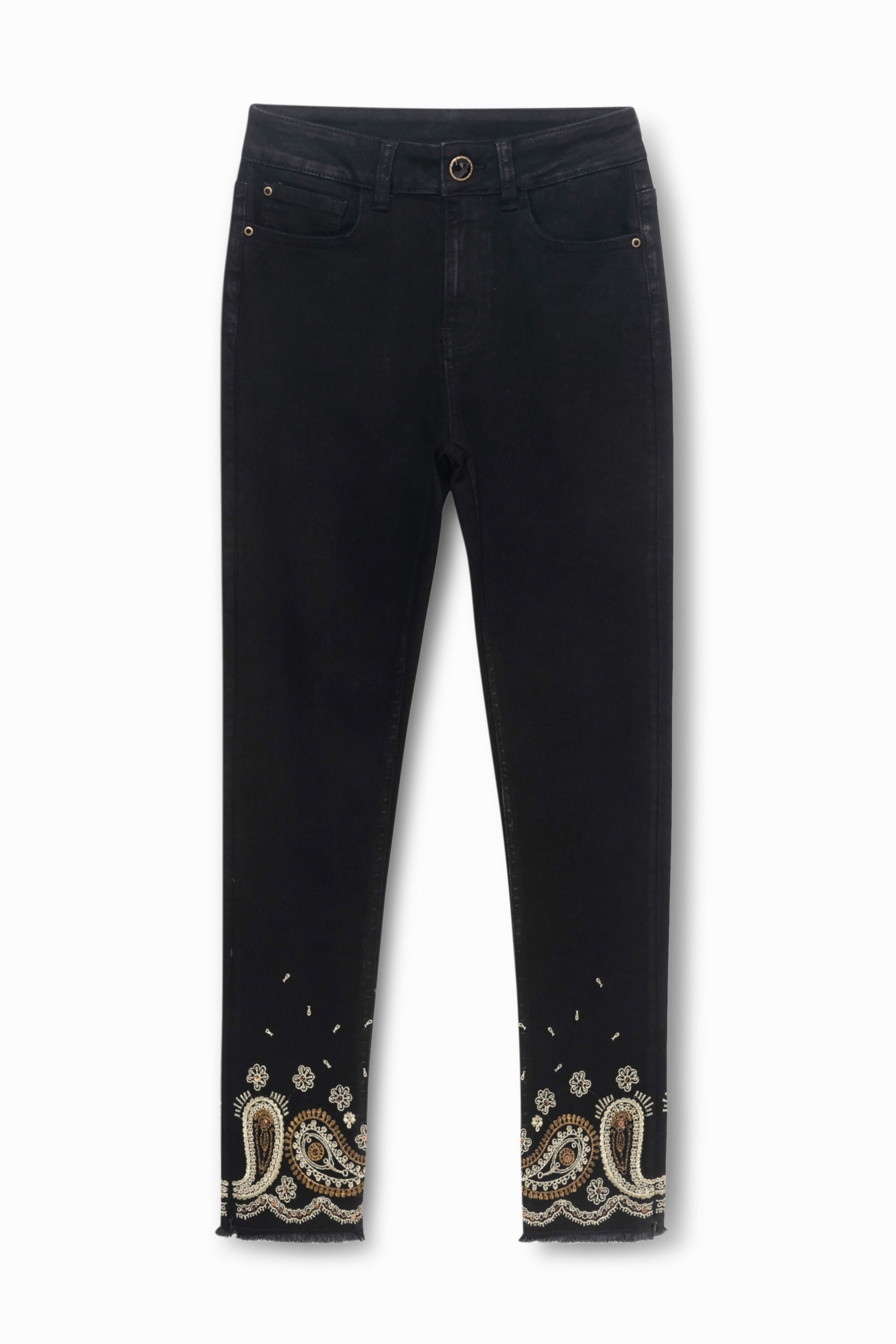 Pantal&oacute;n tejano skinny tobillero
