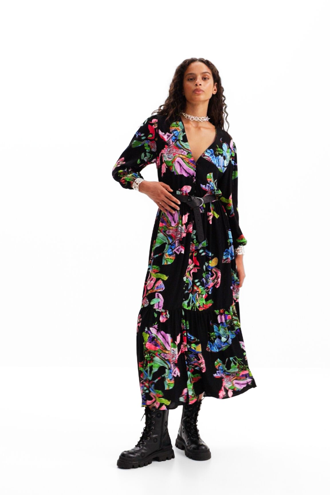 Vestido largo camisero M. Christian Lacroix