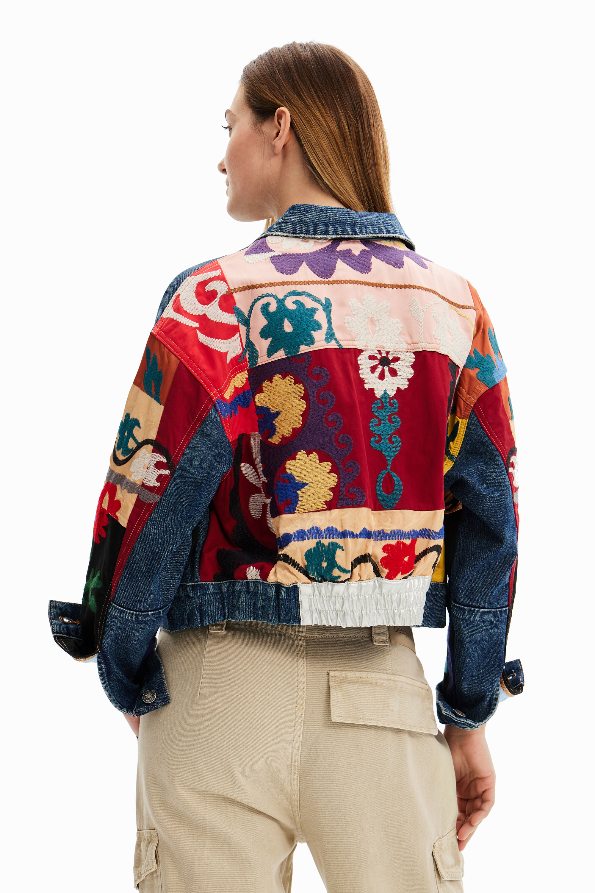Chaqueta vaquera trucker &eacute;tnica