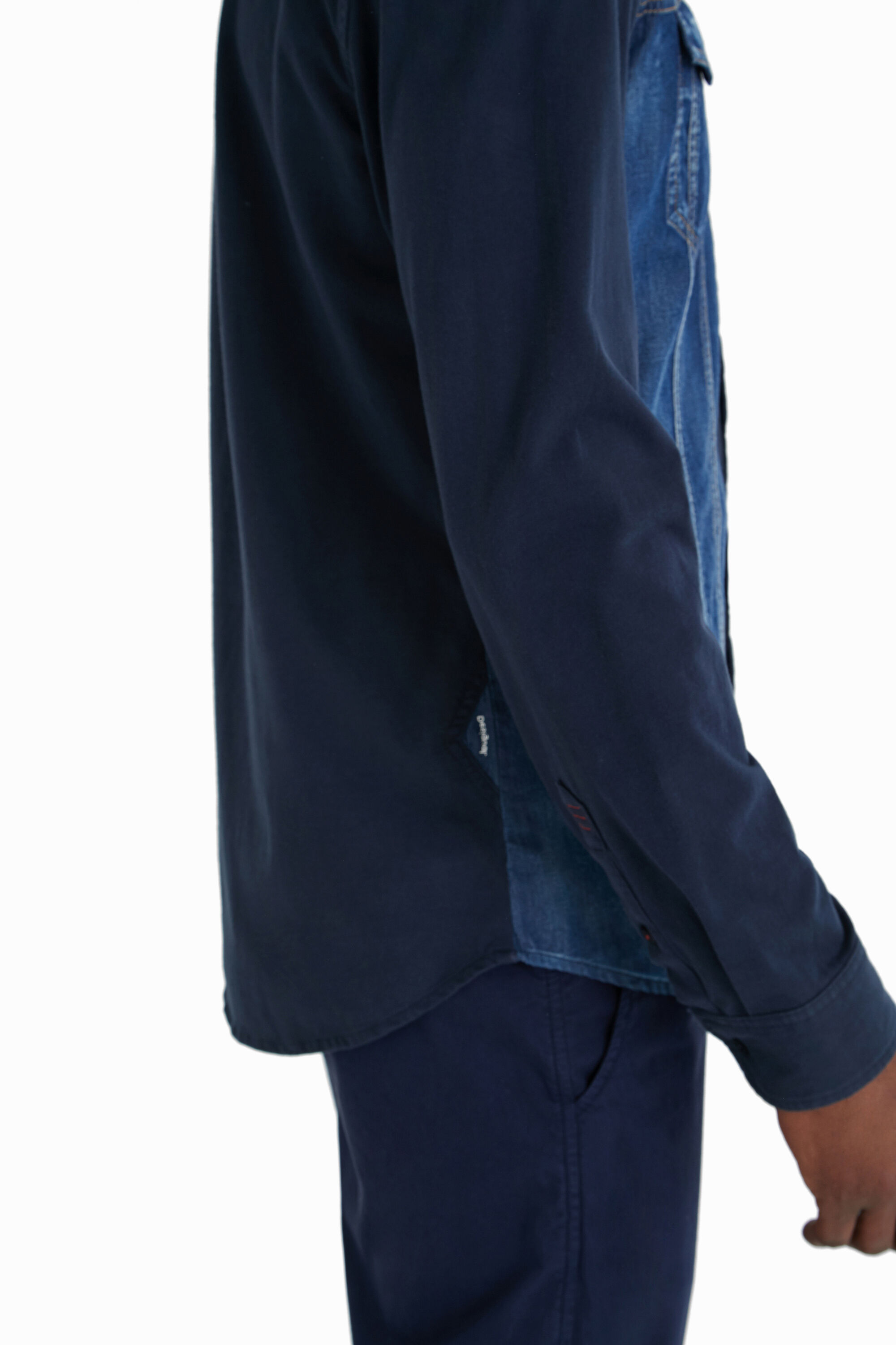 Camisa regular bimateria