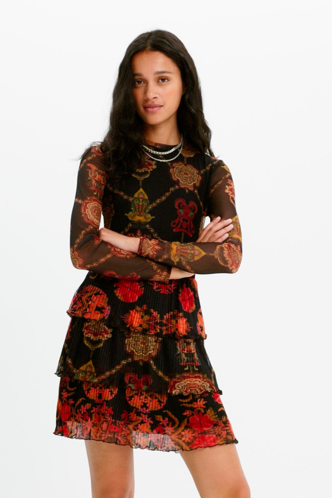 Vestido corto t&uacute;nica