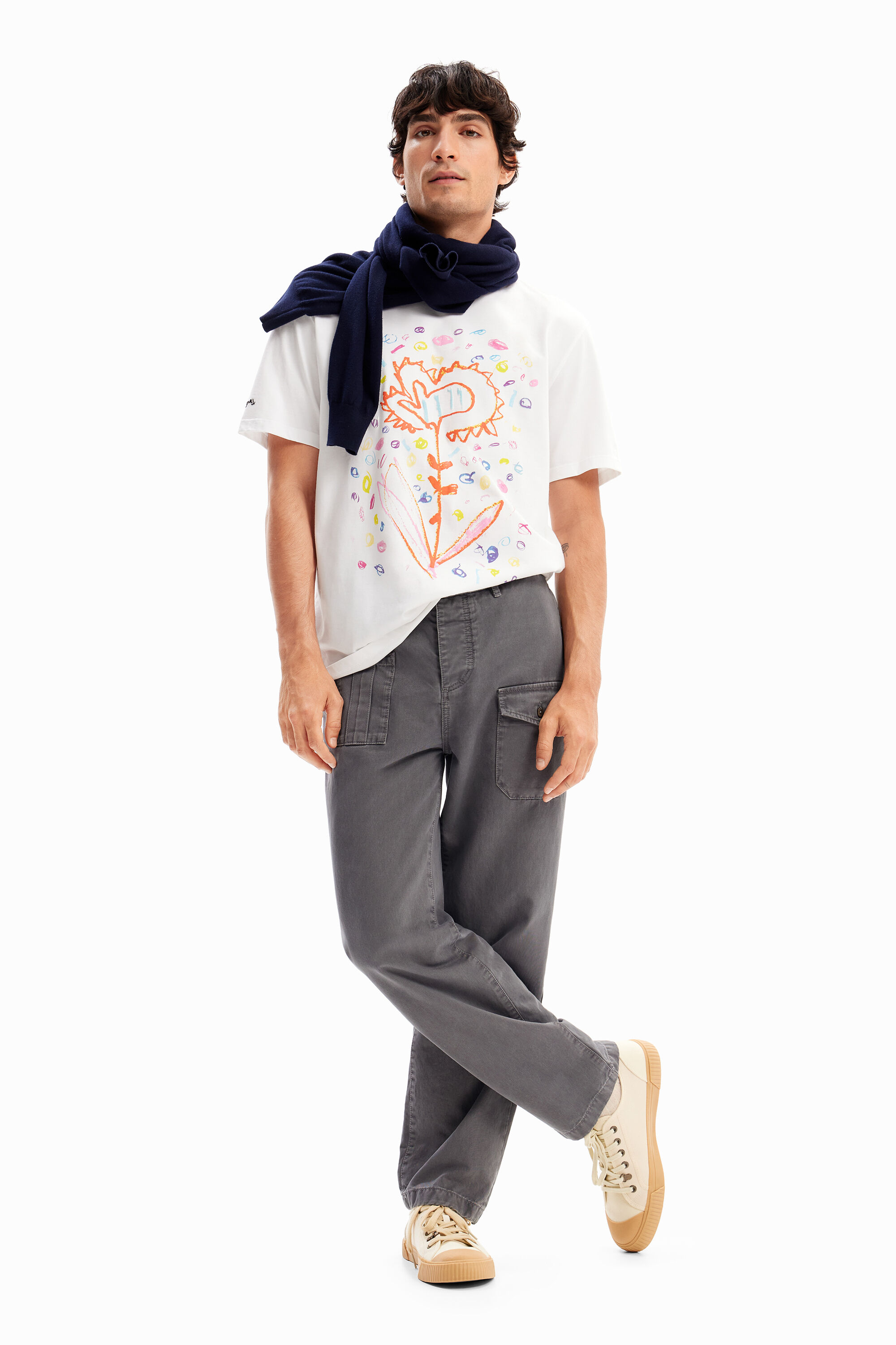 Camiseta relaxed flor arty