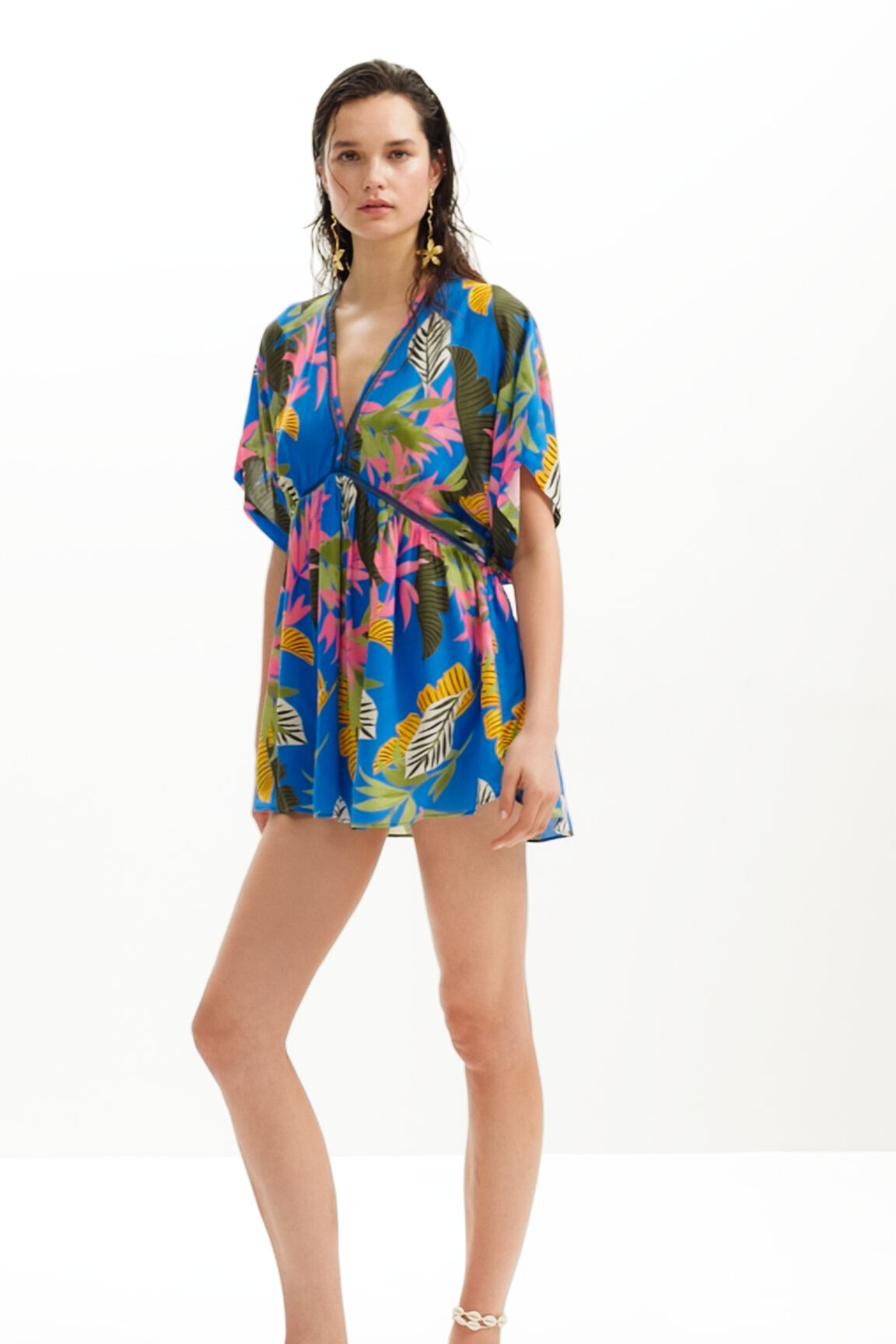 Vestido t&uacute;nica tropical
