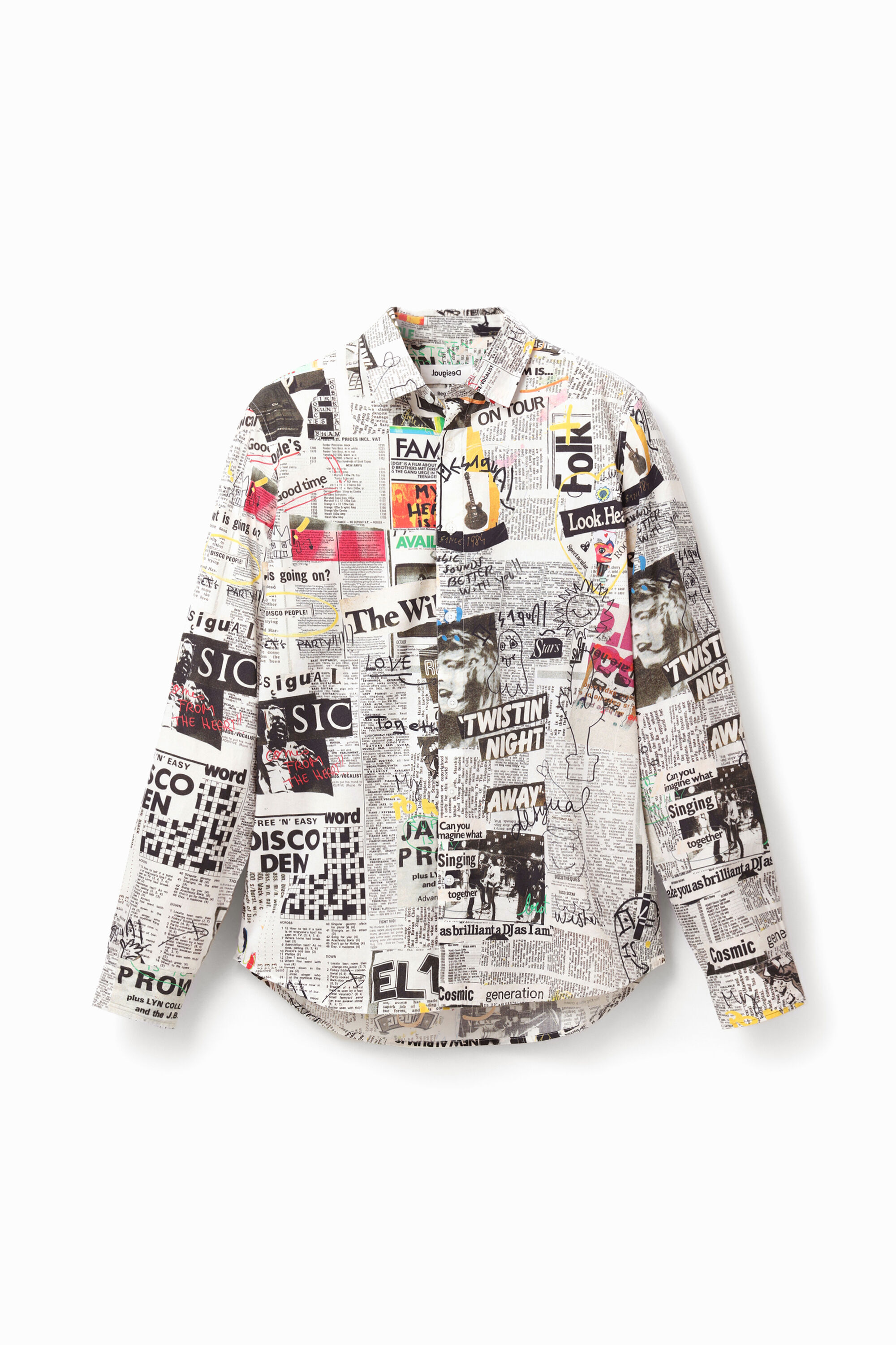 Camisa peri&oacute;dico arty