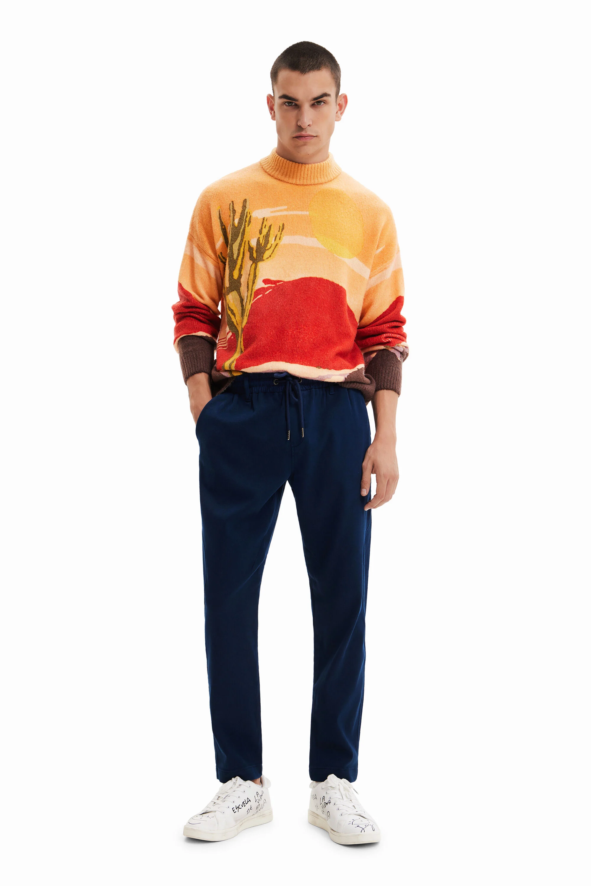 Jersey holgado cuello alto