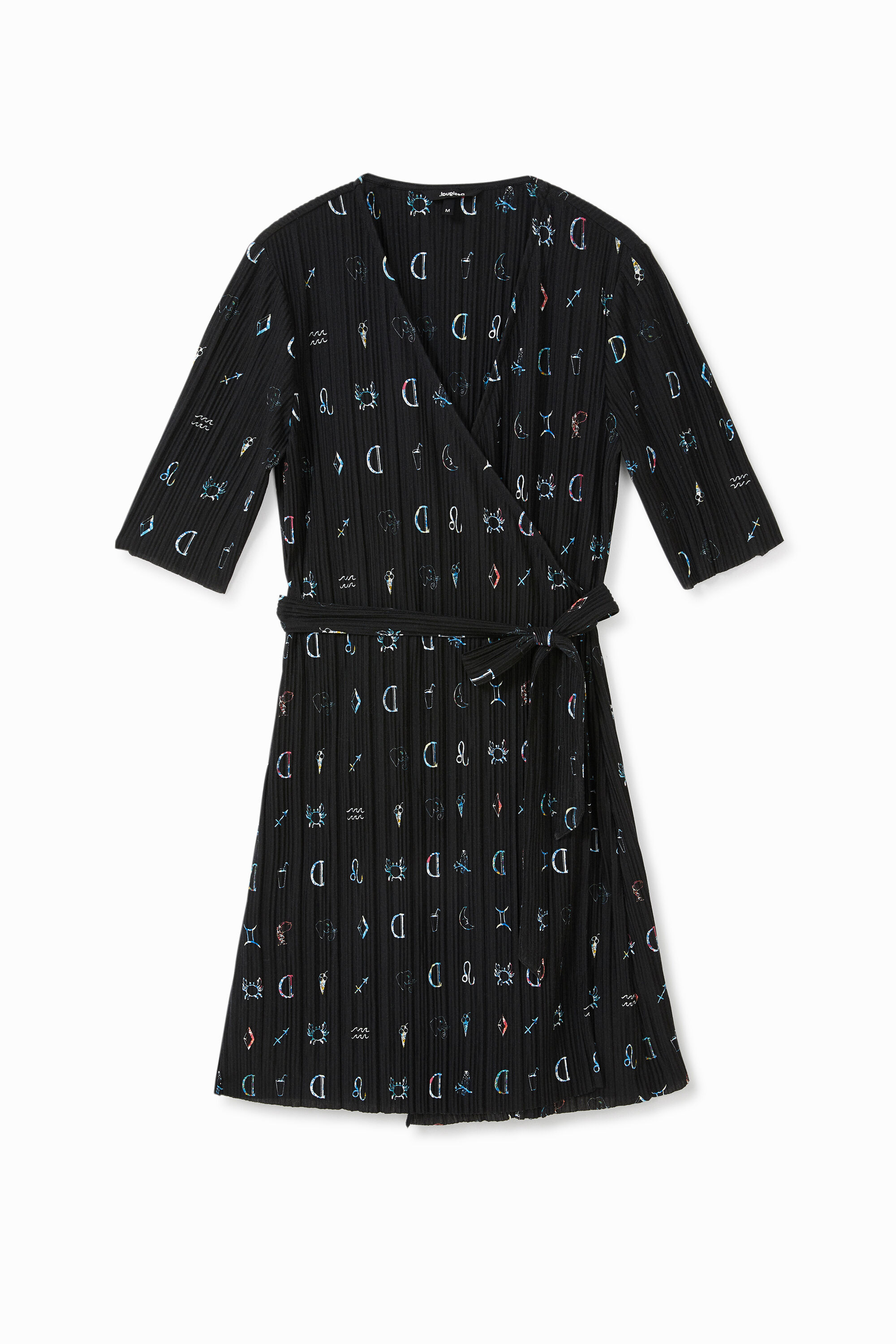 Vestido corto plisado