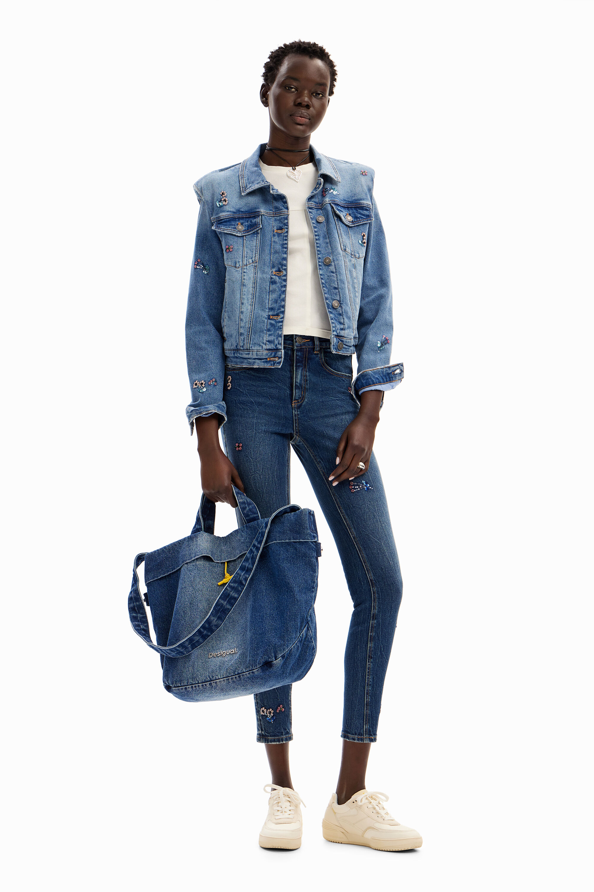 Bolso shopper L reversible denim