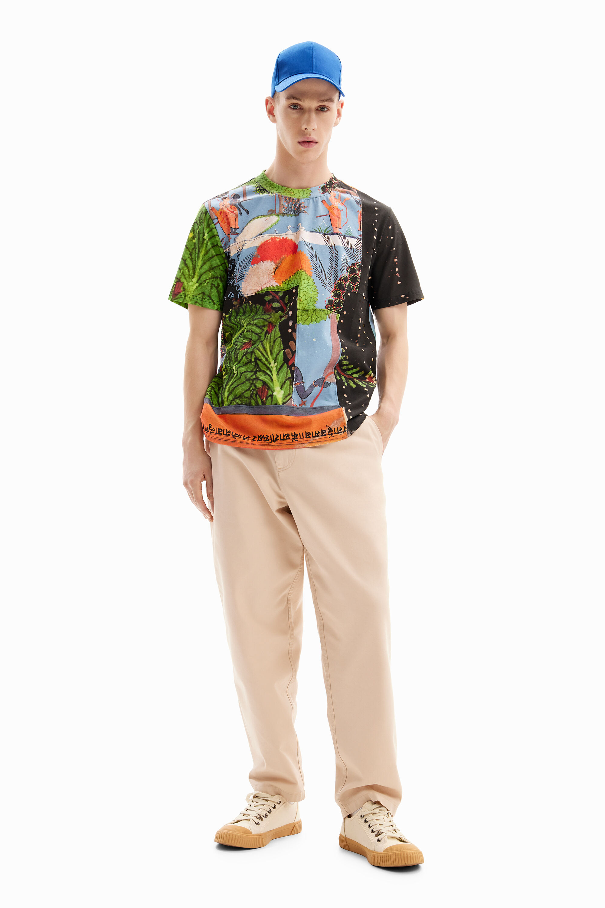 Camiseta patchwork motivos