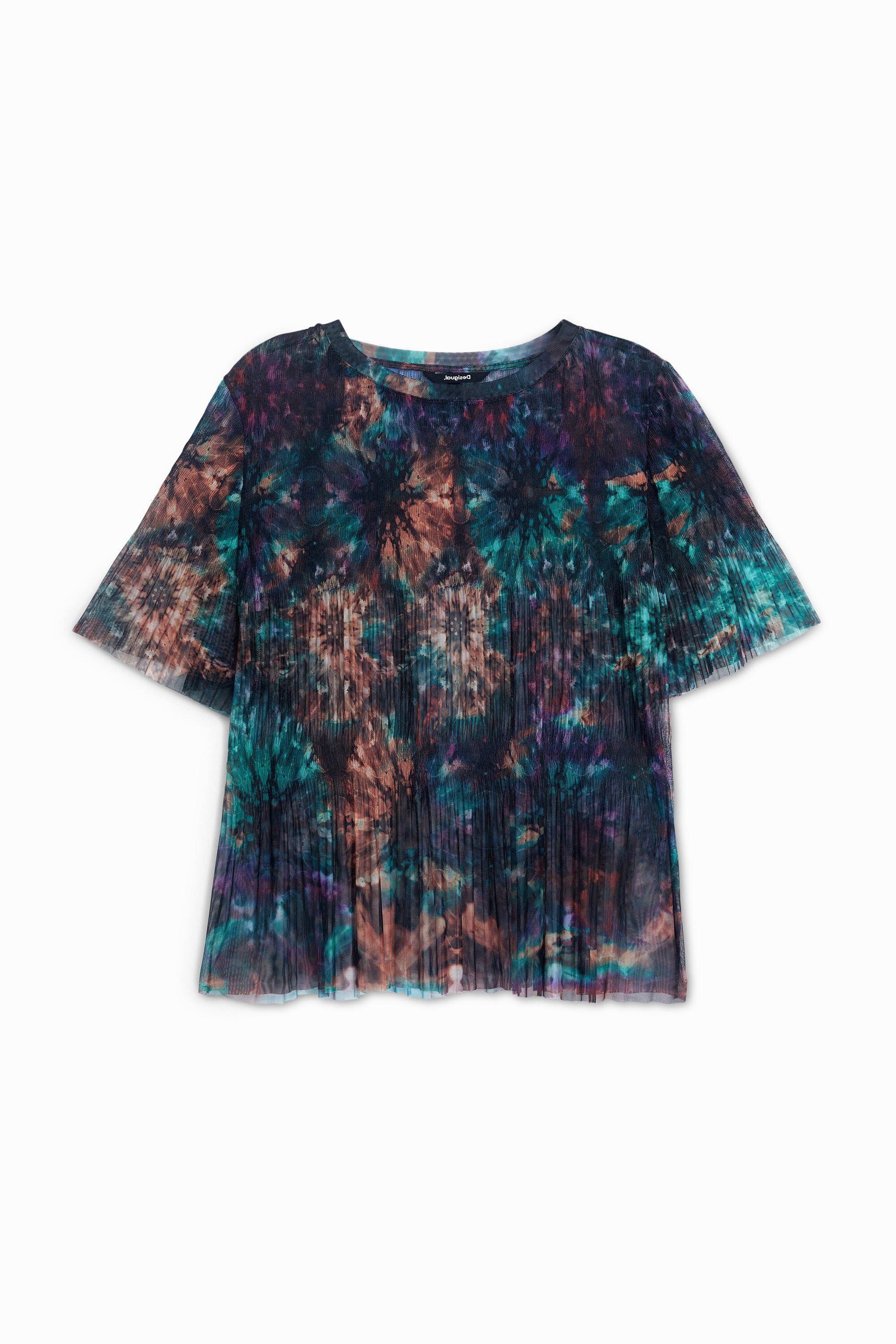 Camiseta rejilla tie-dye