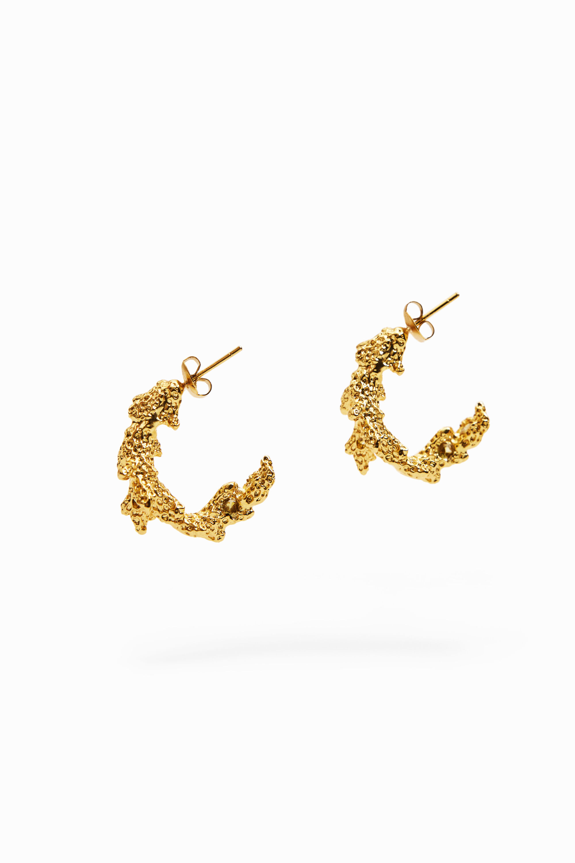 Pendientes ba&ntilde;o oro Zalio