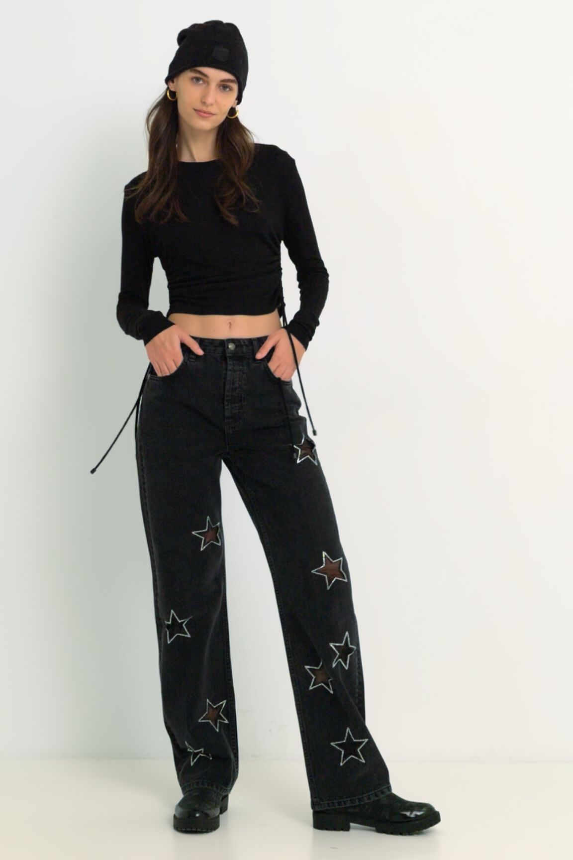 Vaqueros slim estrellas glitter