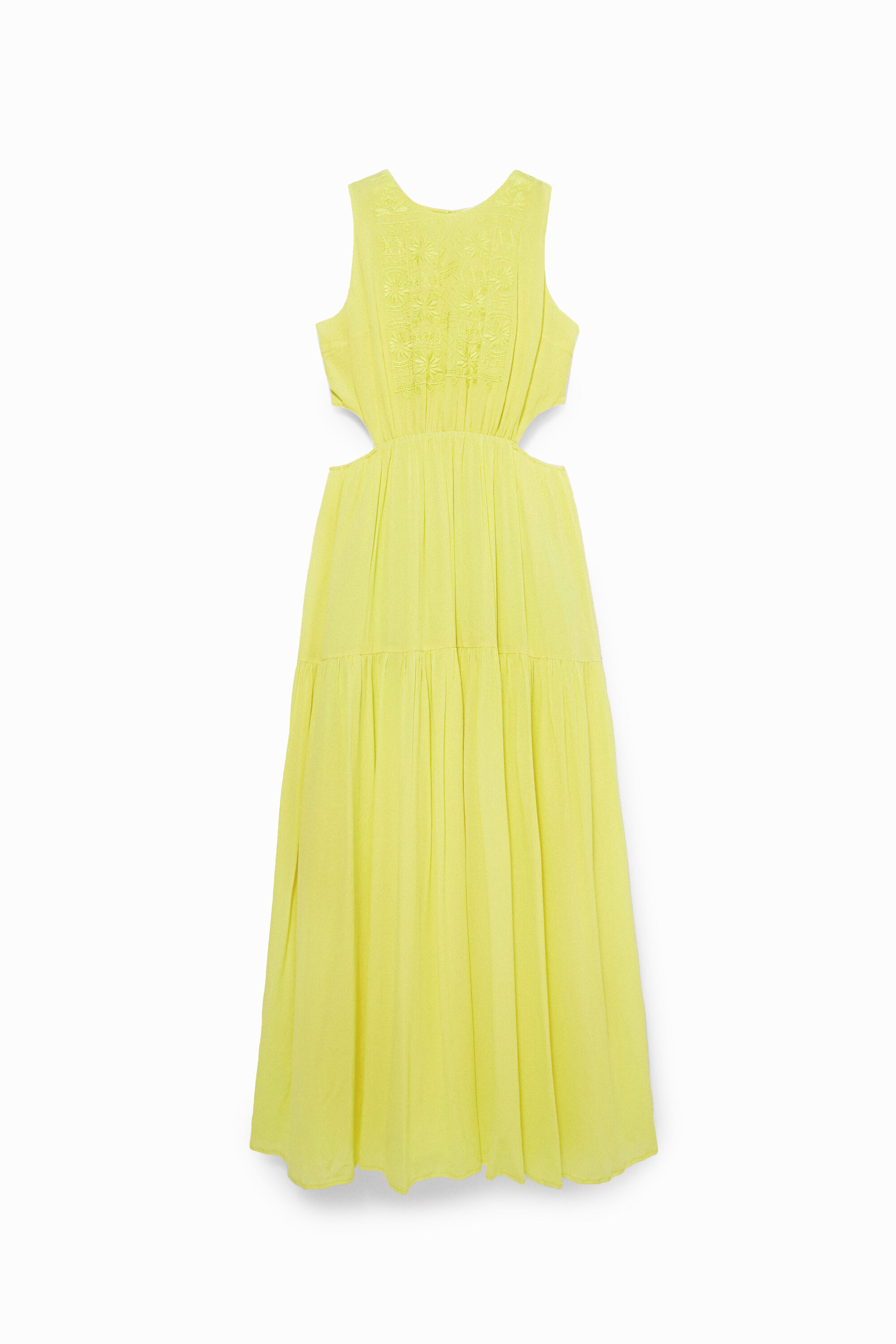 Vestido cut-out amarillo