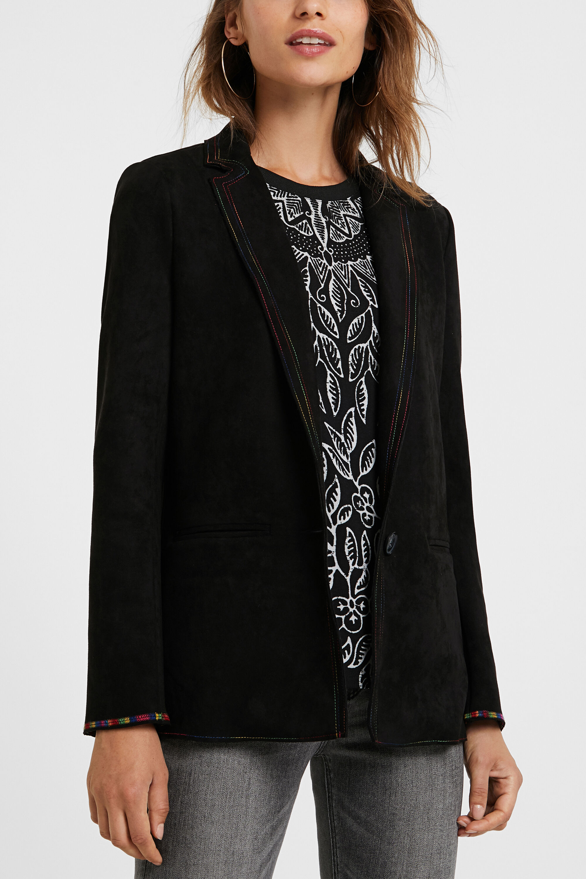 Blazer slim costuras