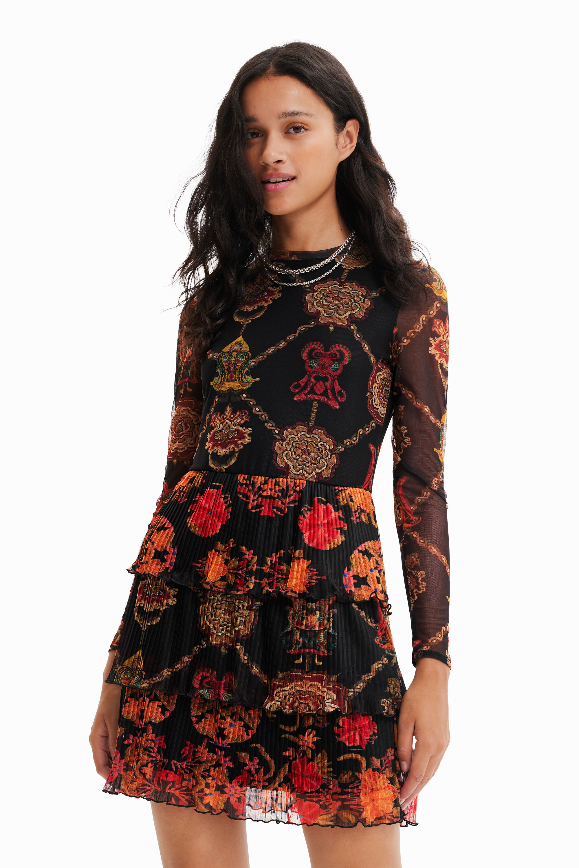 Vestido corto t&uacute;nica