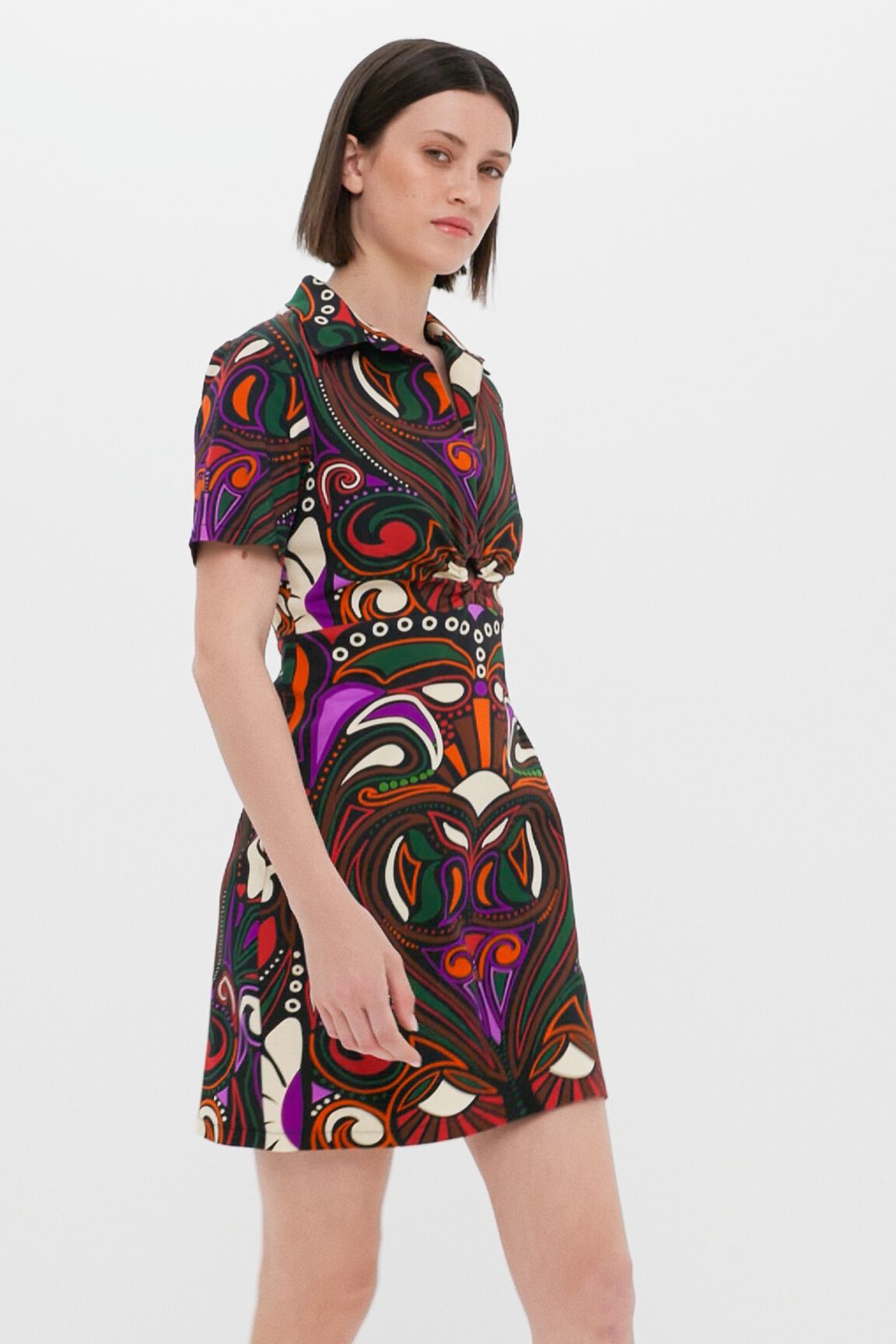 Vestido corto slim retro