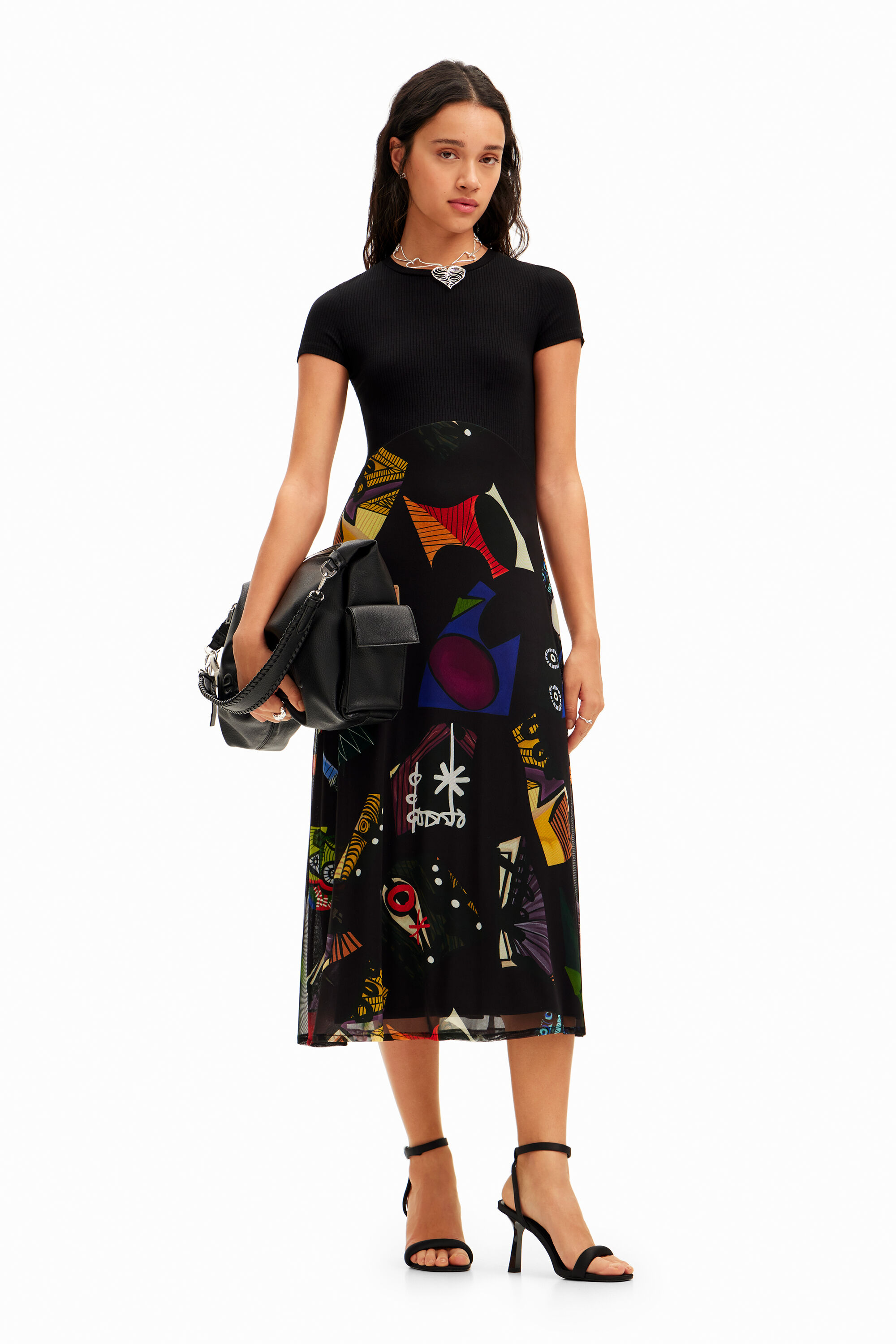 Vestido midi combinado M. Christian Lacroix