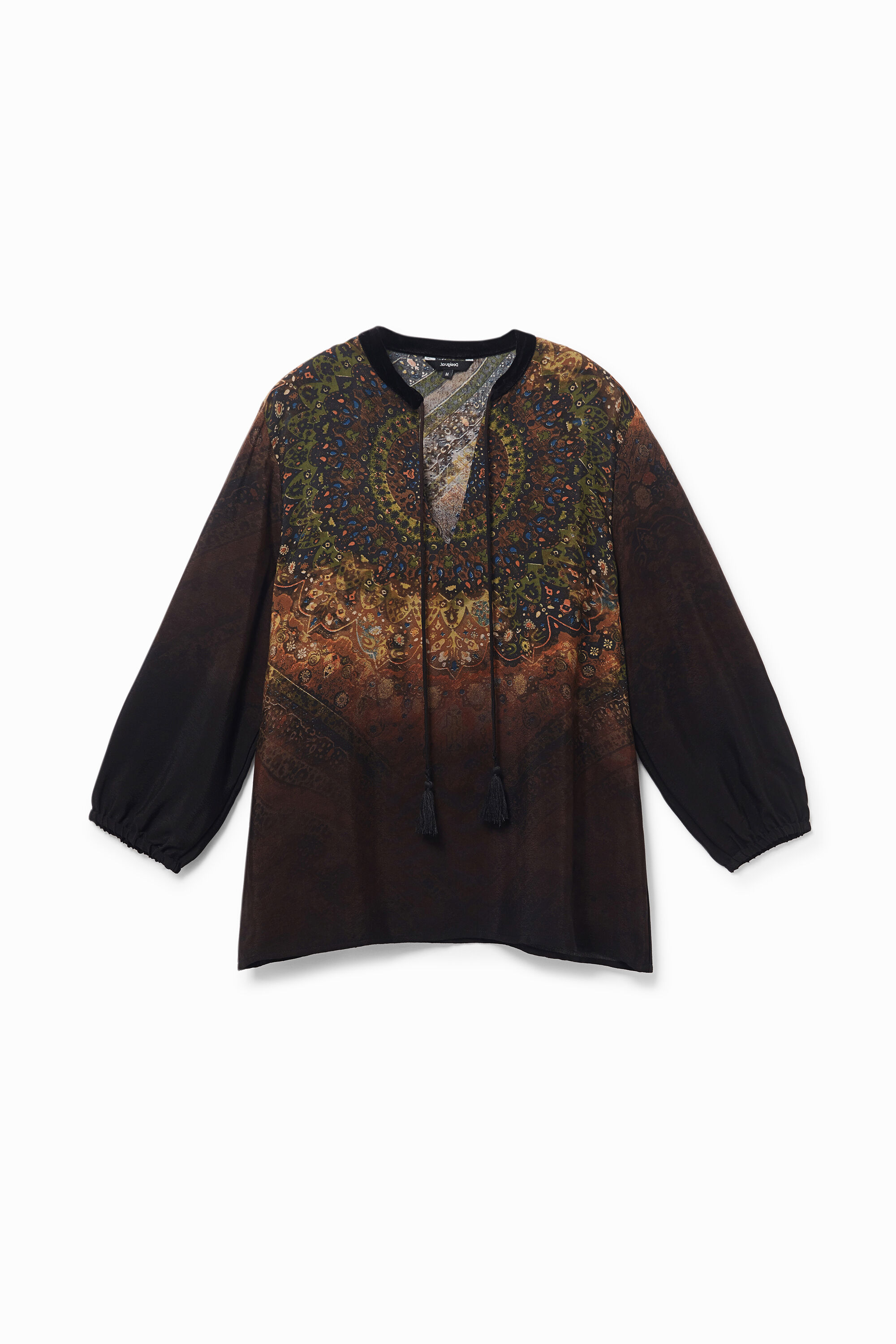 Blusa estampada manga 3/4