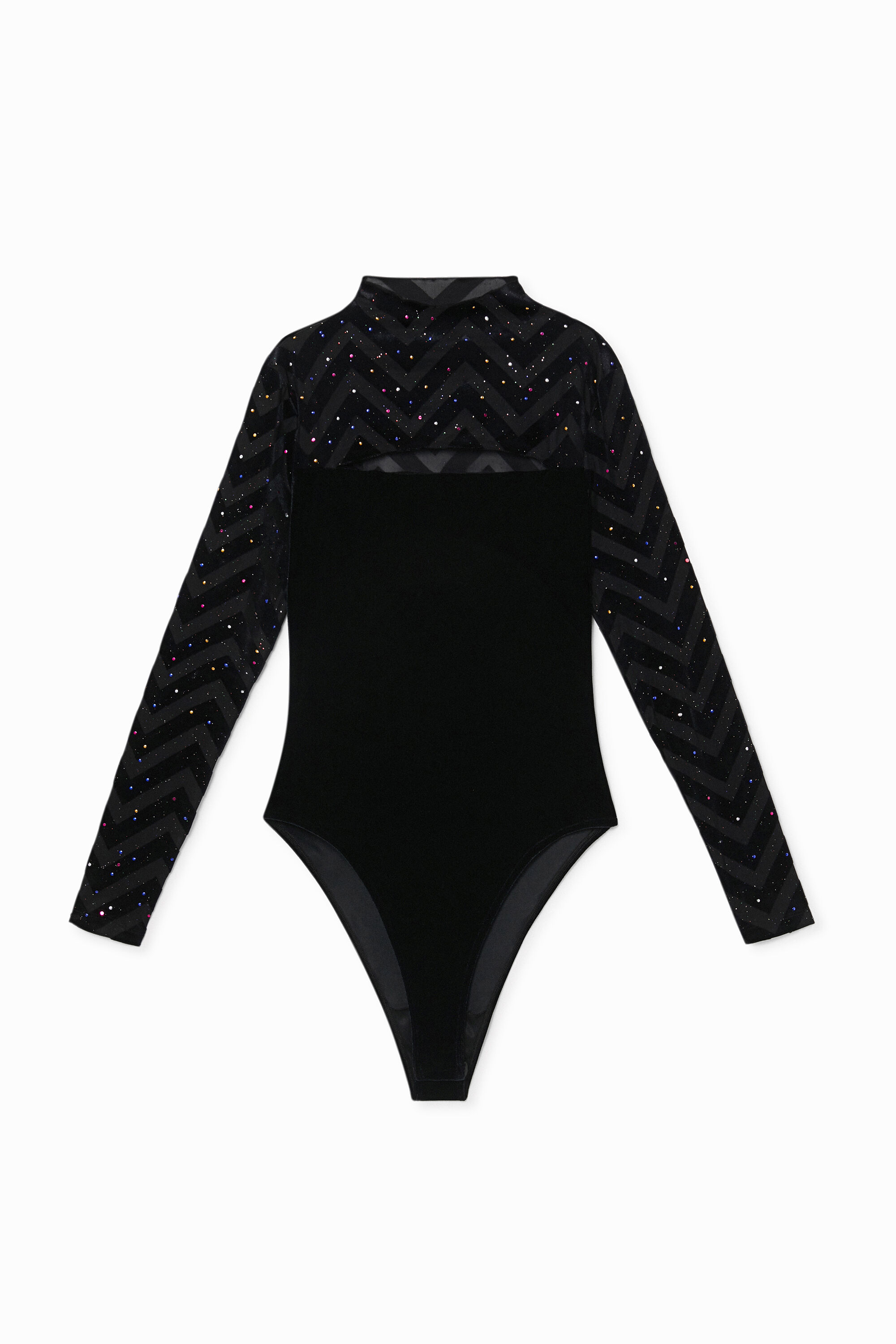 Body slim lentejuelas