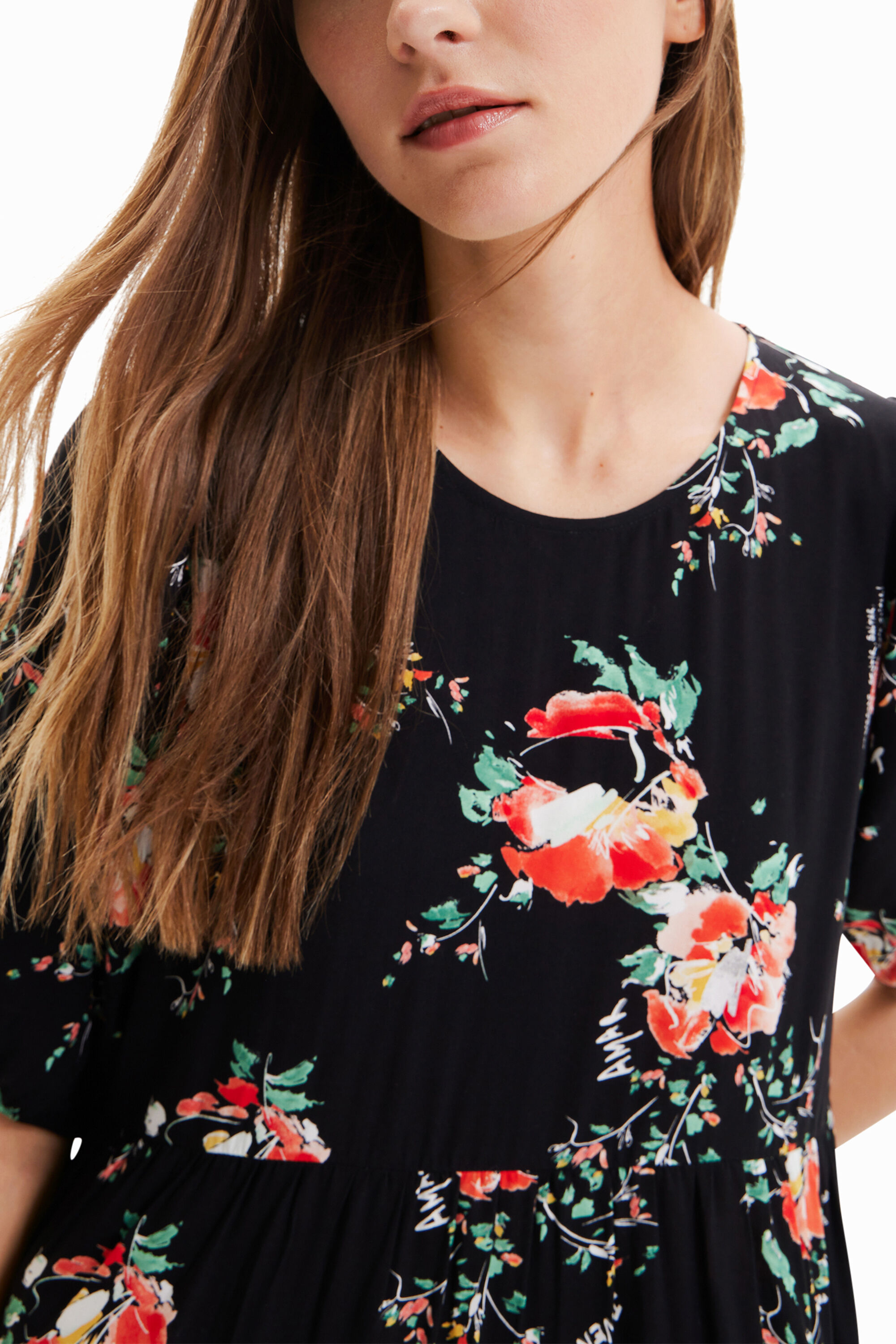 Vestido midi floral