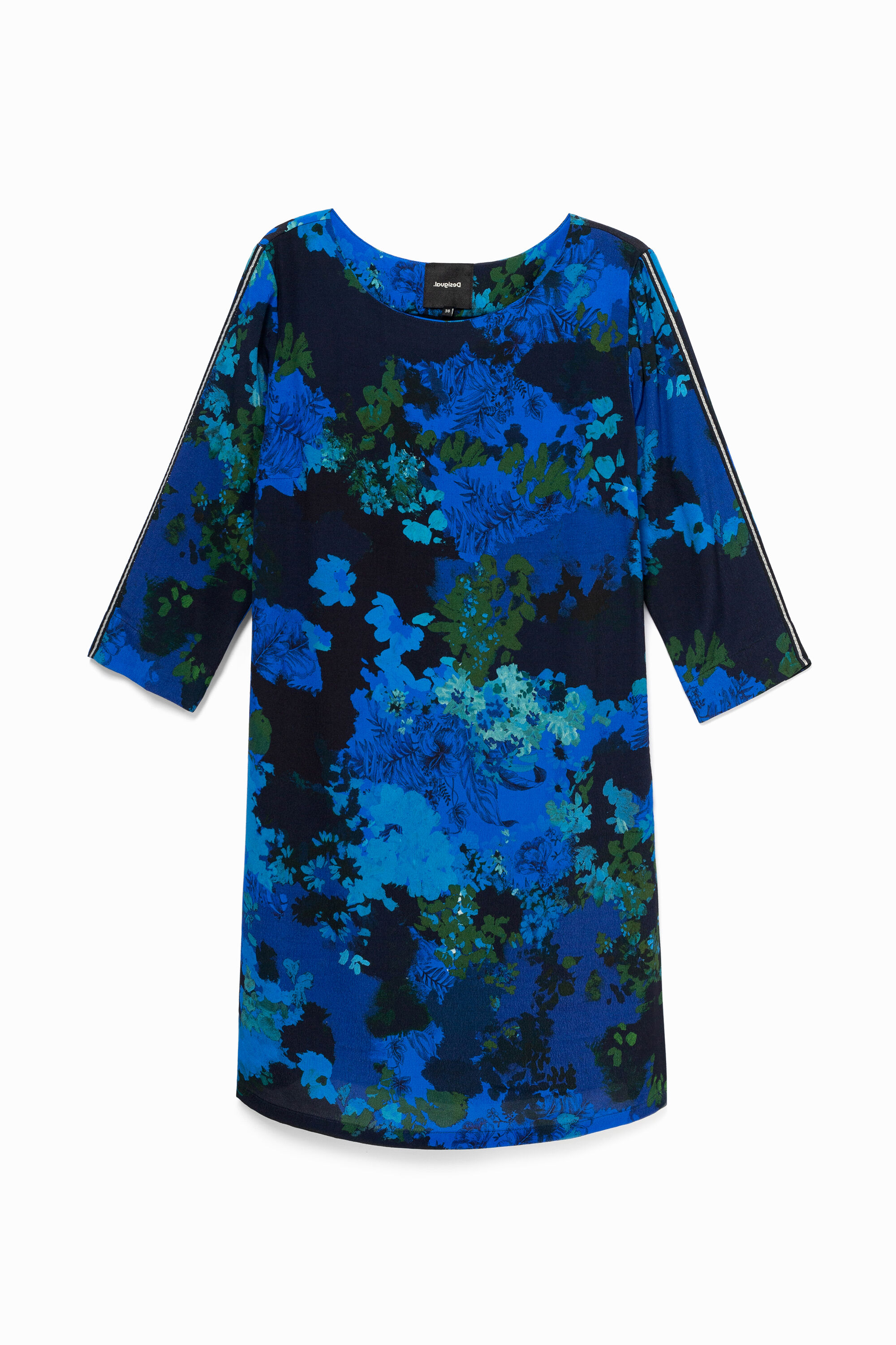 Vestido recto camuflaje floral