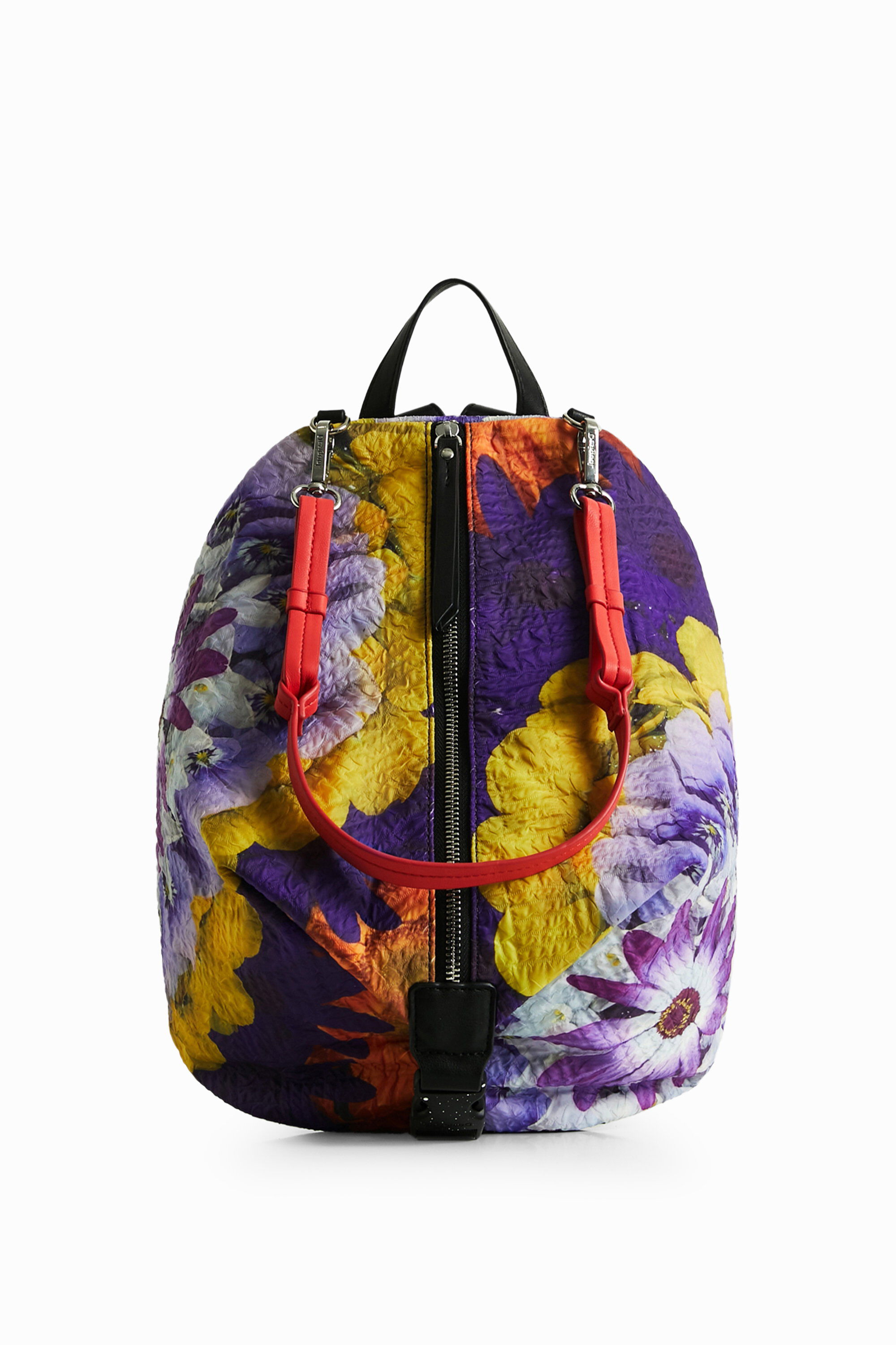 Mochila peque&ntilde;a multiposici&oacute;n floral