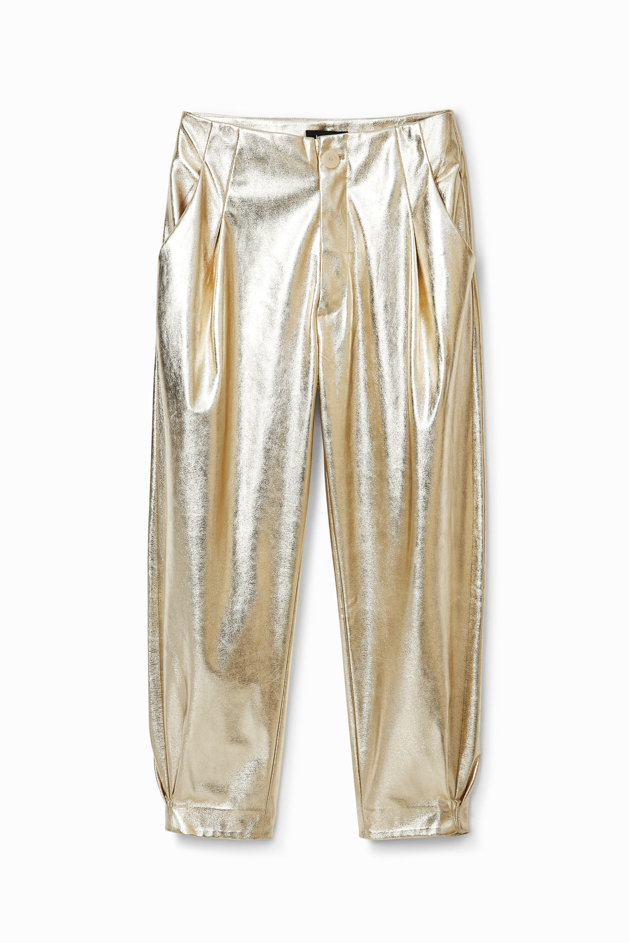 Pantal&oacute;n efecto metalizado slouchy